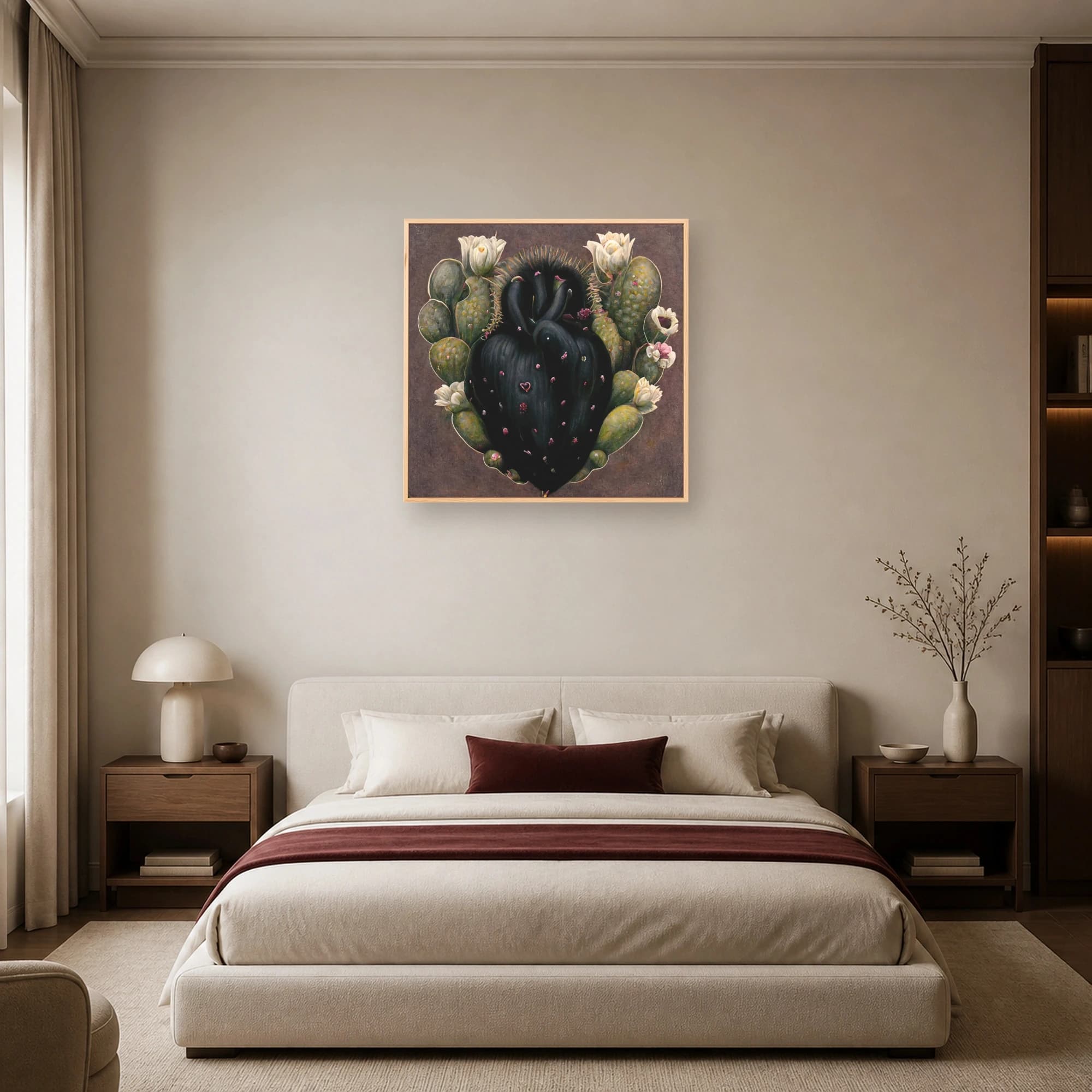Surreal Botanical Heart Wall Art Canvas Print, view 4