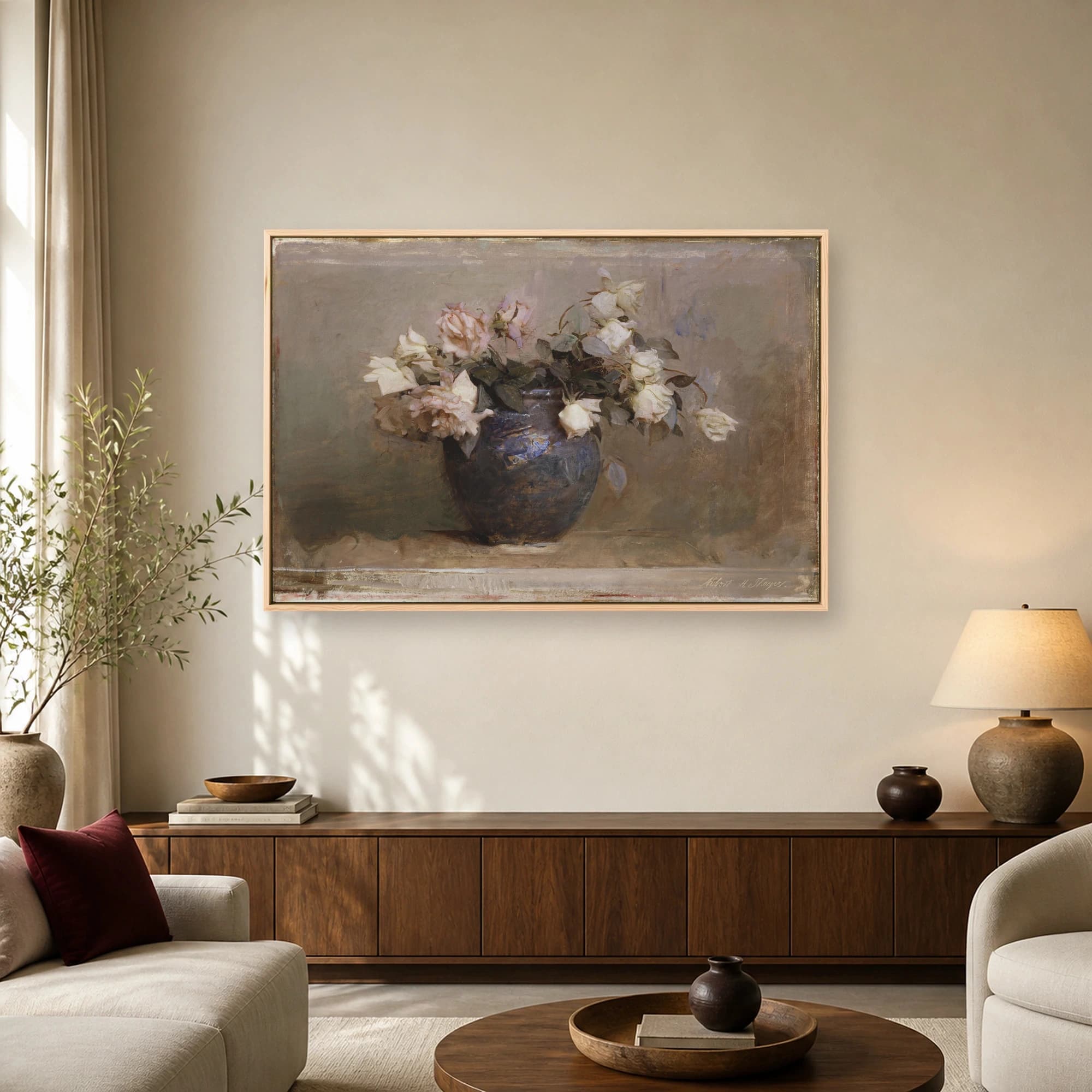 Vintage Rose Still Life Fine Art Print, view 3