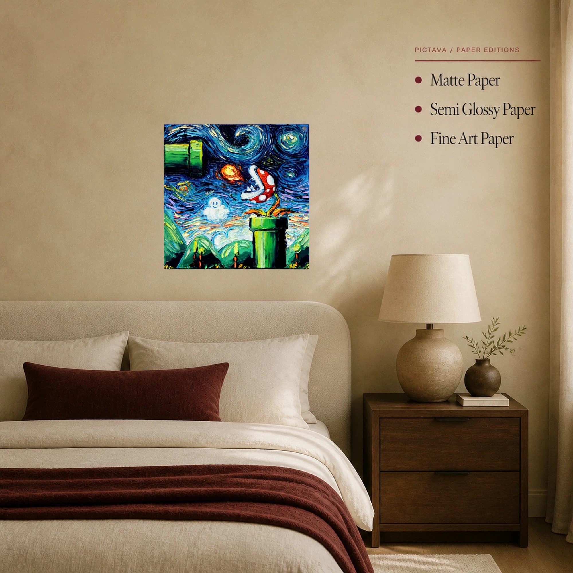 Starry Night Mushroom Kingdom Canvas Print, view 8