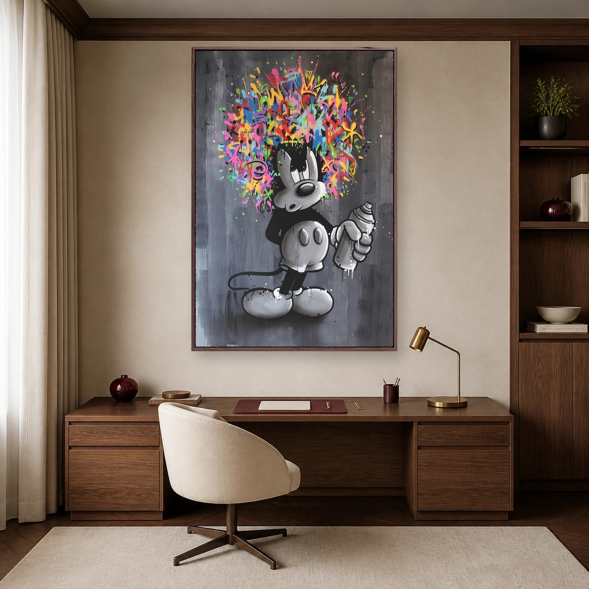 Graffiti Mickey Street Art Canvas Print, view 5