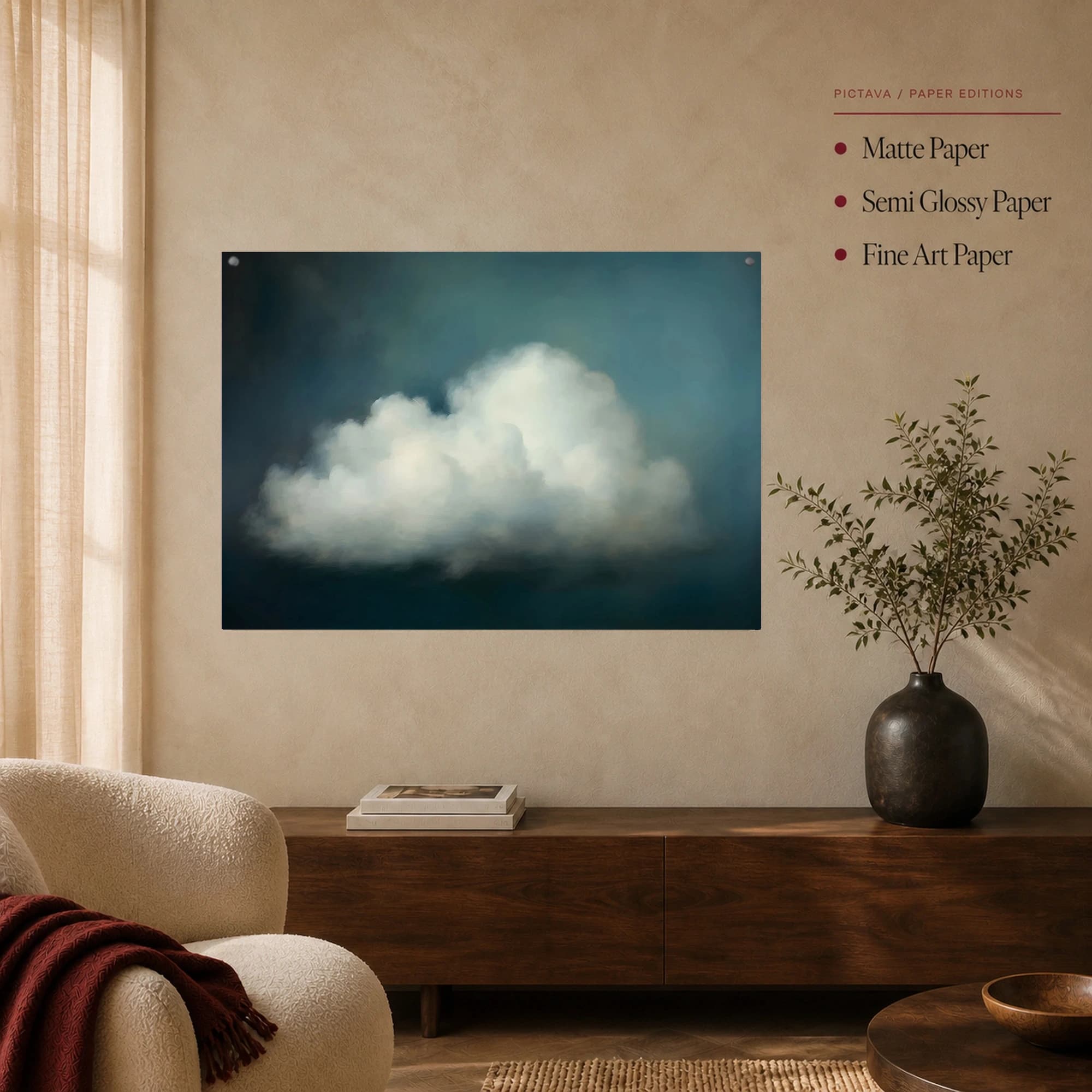 Solitary Cumulus Cloud Fine Art Print, view 4