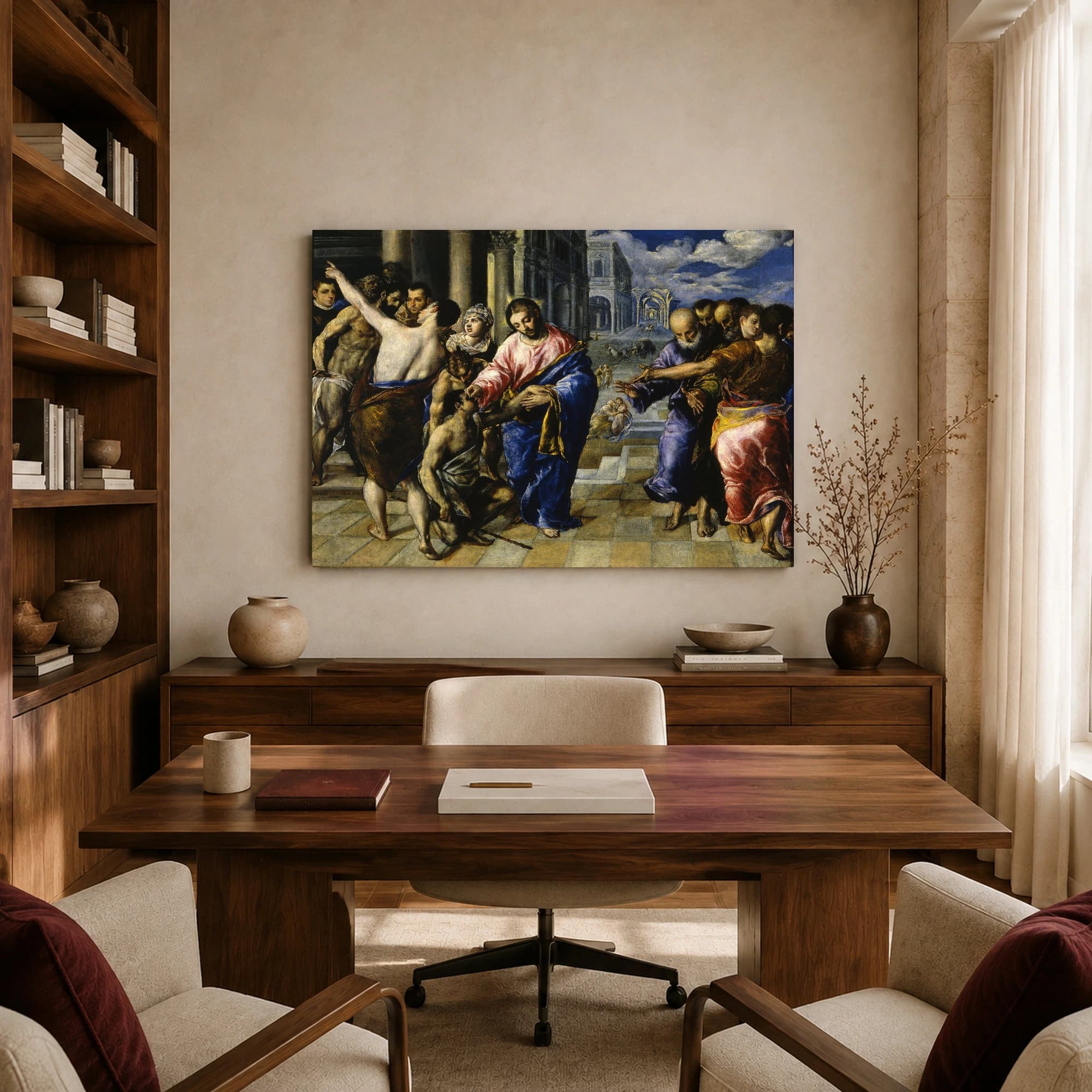 Christ Healing the Blind Canvas Print | Fine Art Masterpiece, view 8