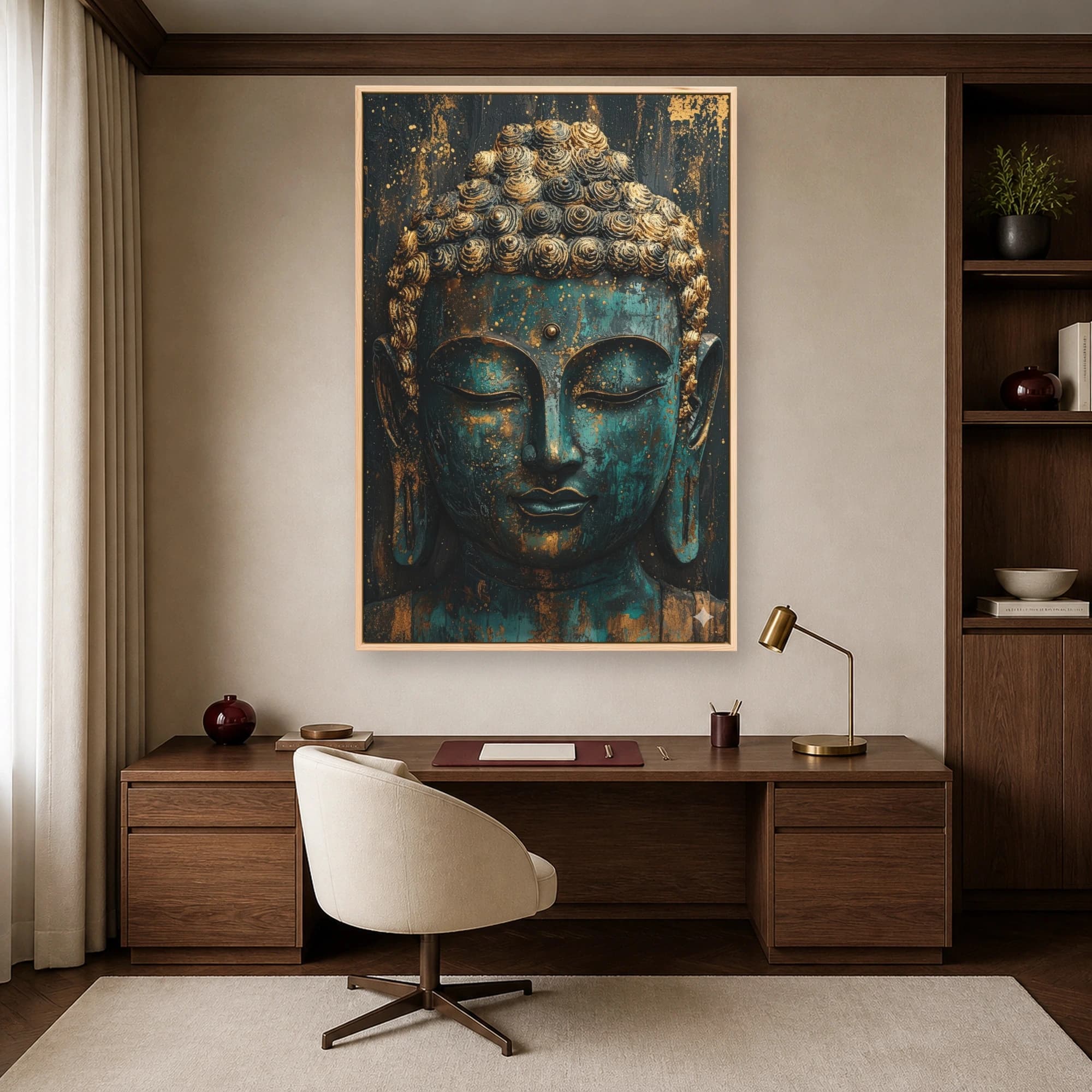 Golden Patina Buddha Canvas Art Print, view 6
