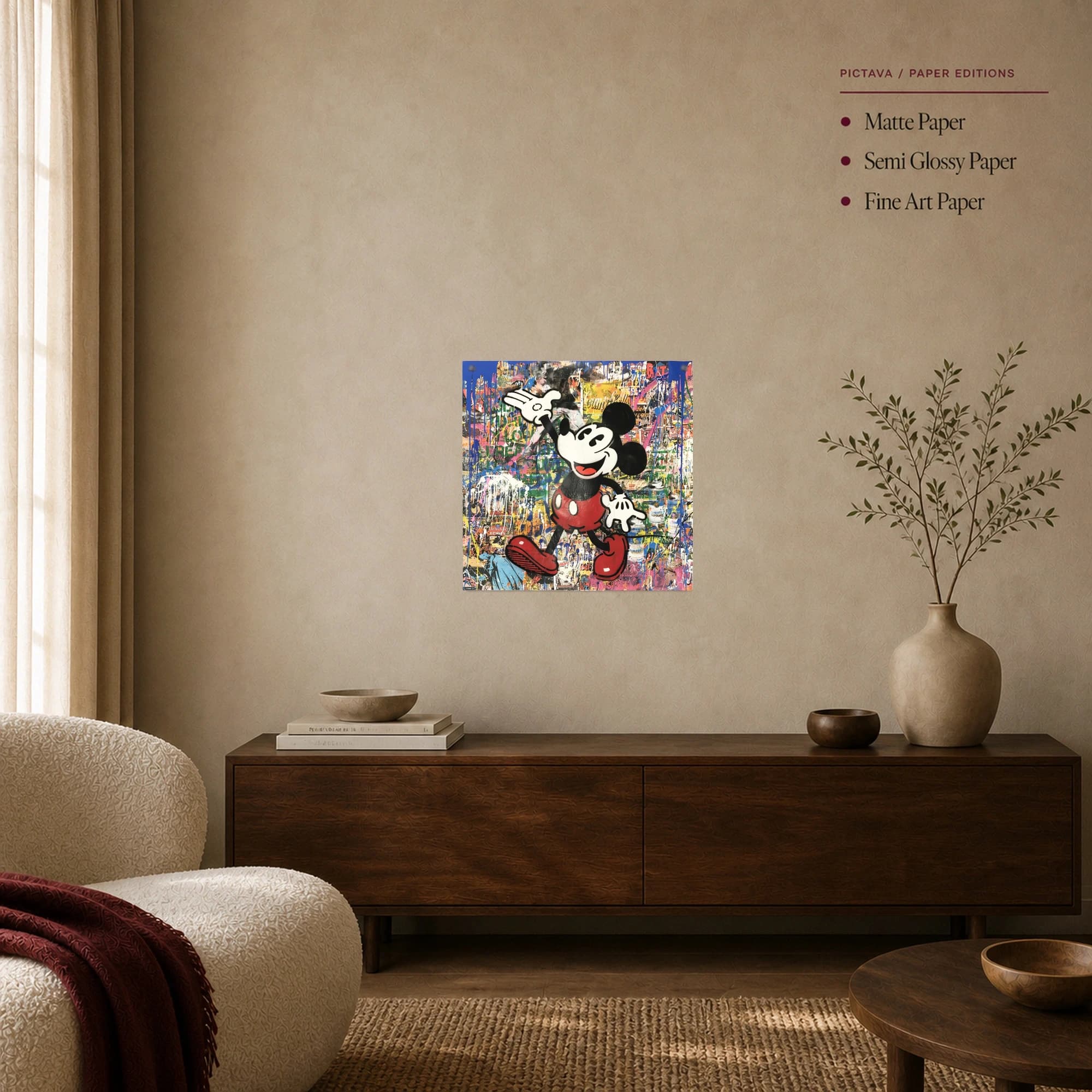 Mickey Mouse Pop Art Comic Splash Canvas, view 8