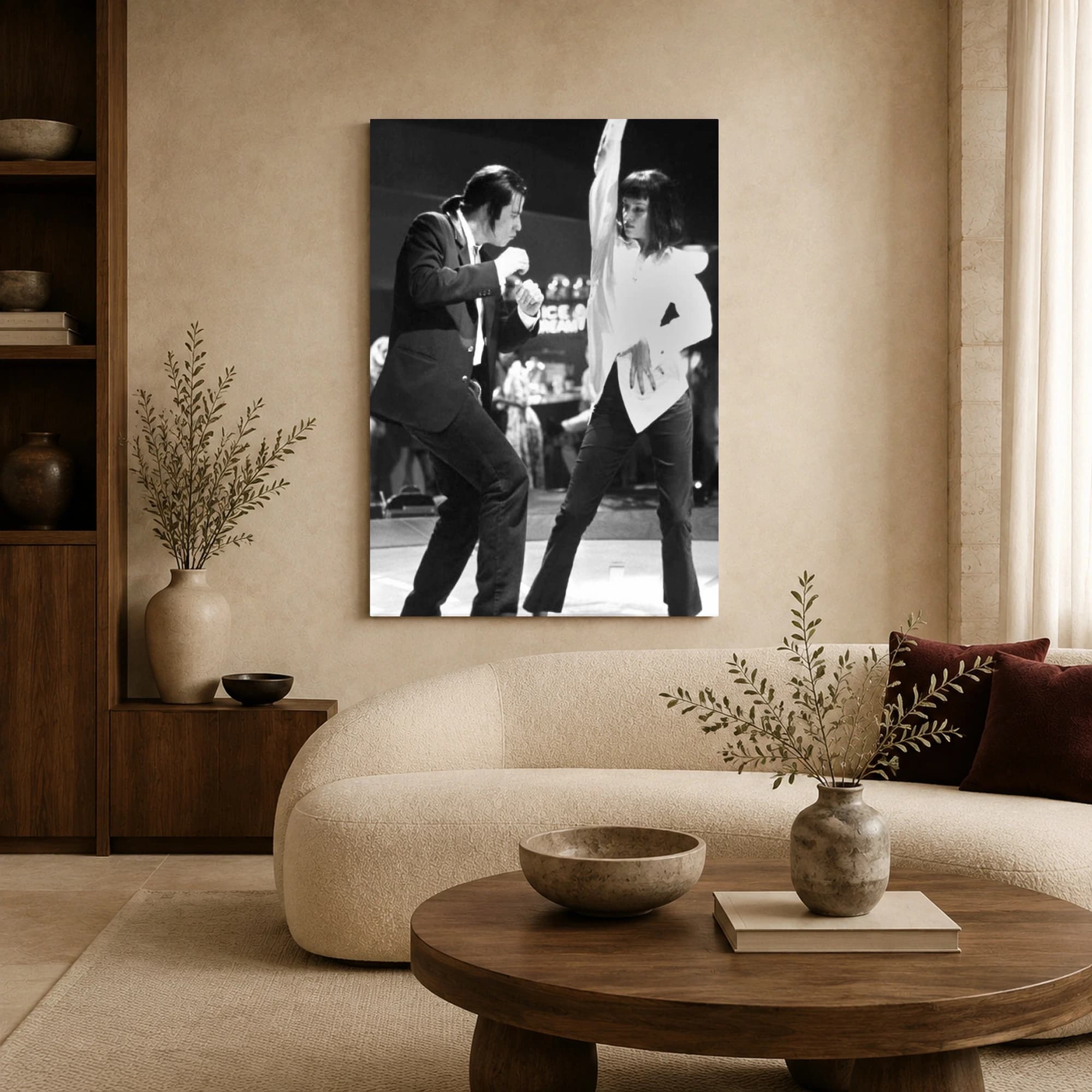 Iconic Movie Dance Scene Black and White Wall Art, view 4