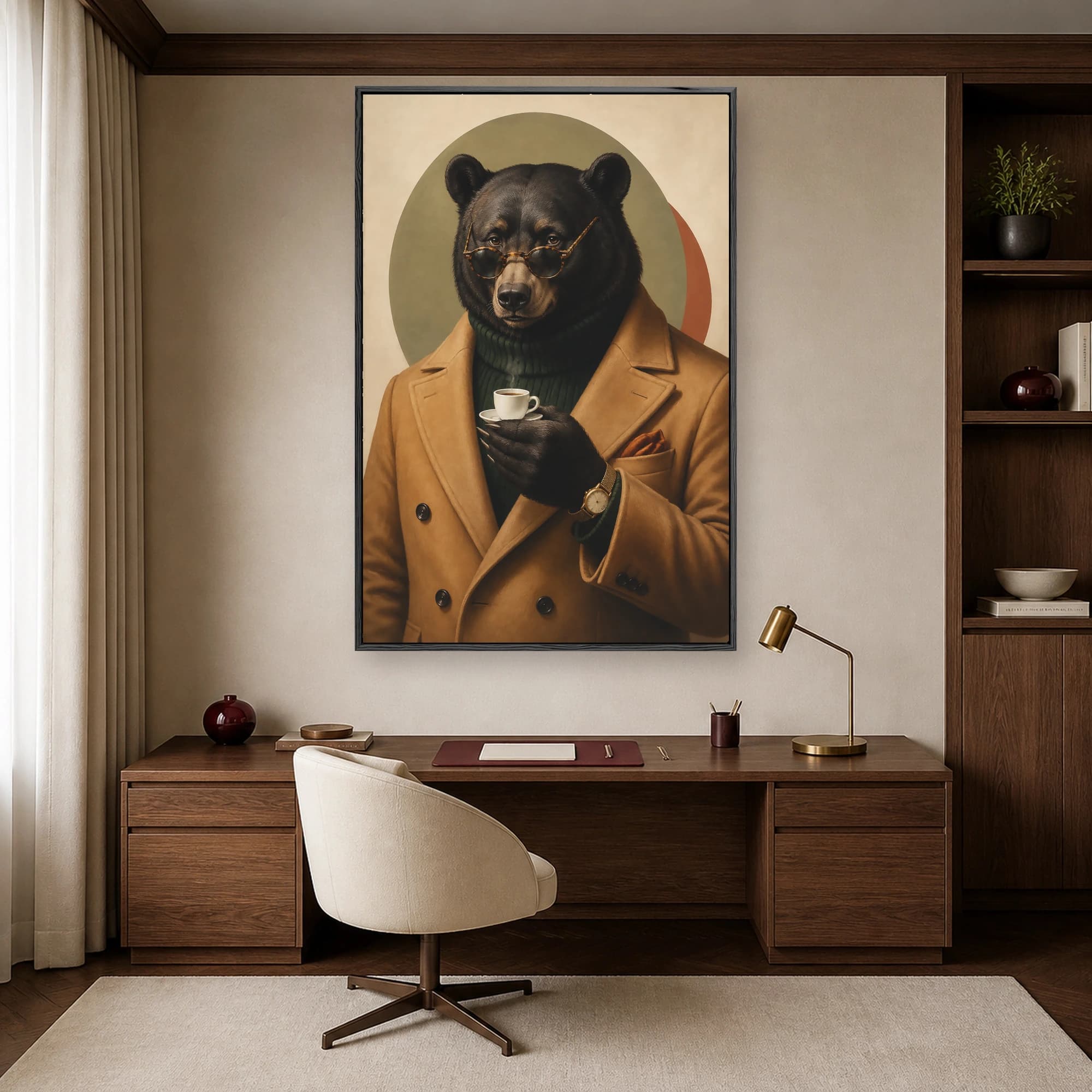 Dapper Bear with Espresso Art Print, view 4
