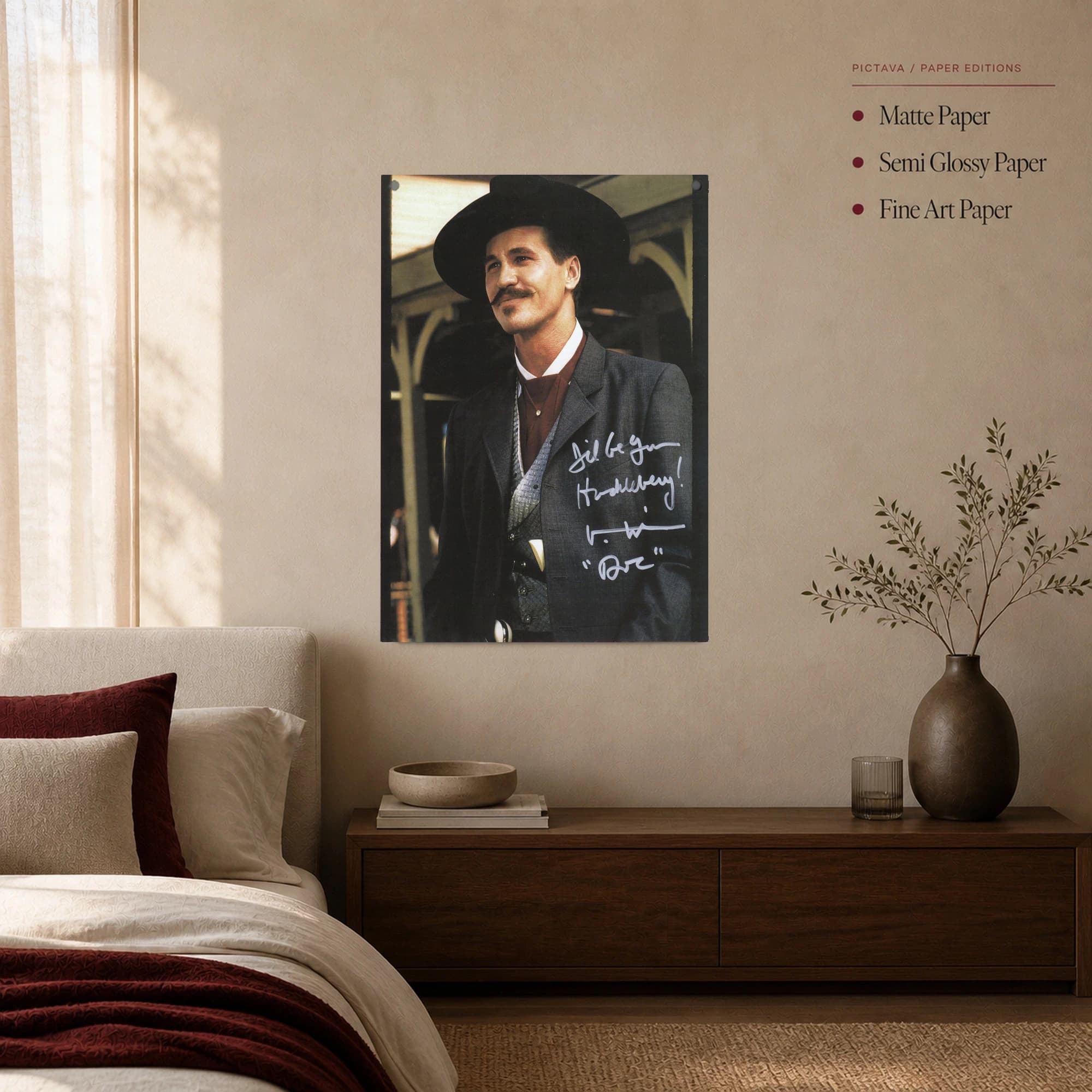 Val Kilmer as Doc Holliday in Tombstone Movie Wall Art, view 2