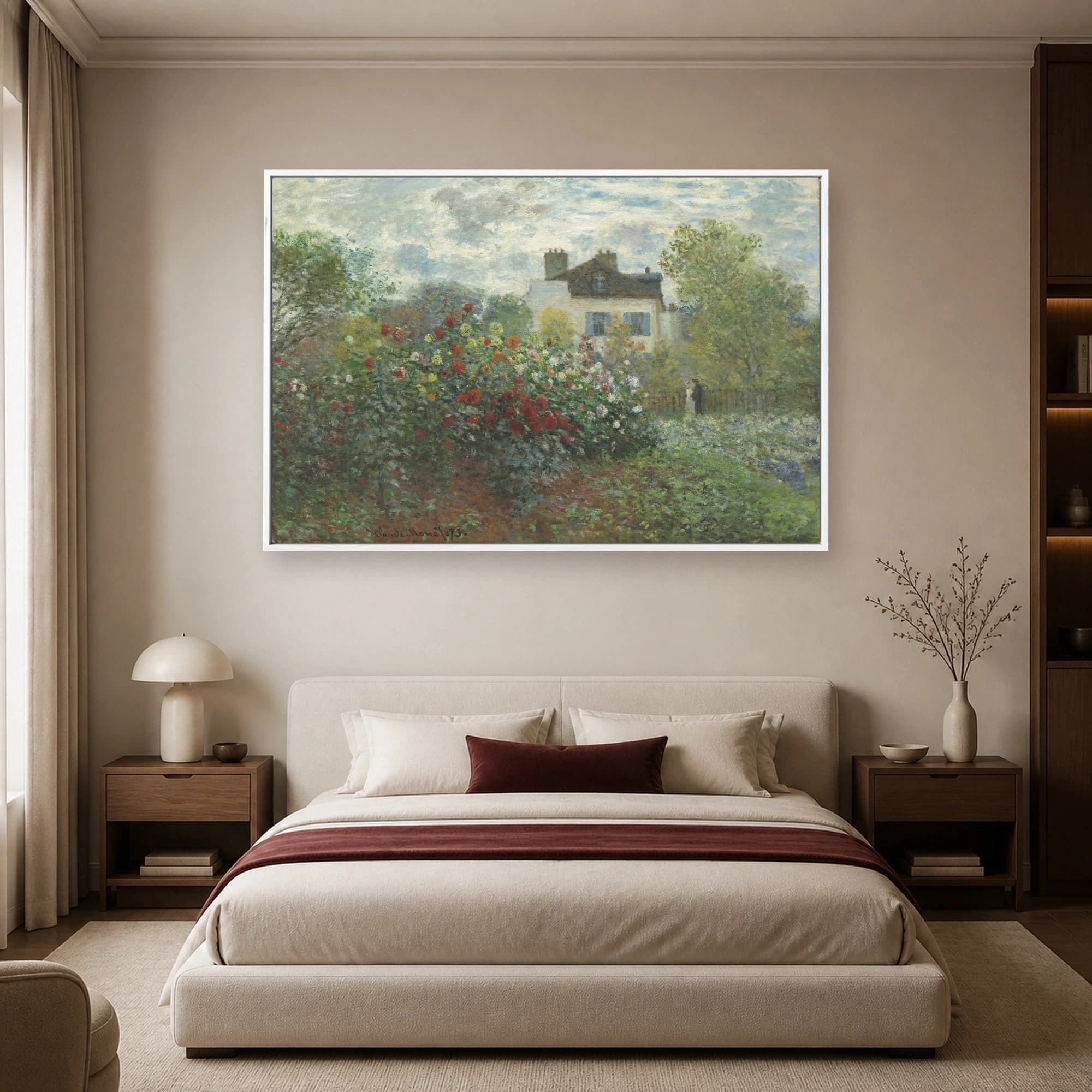 Claude Monet The Artist's Garden at Argenteuil Canvas Print, view 4