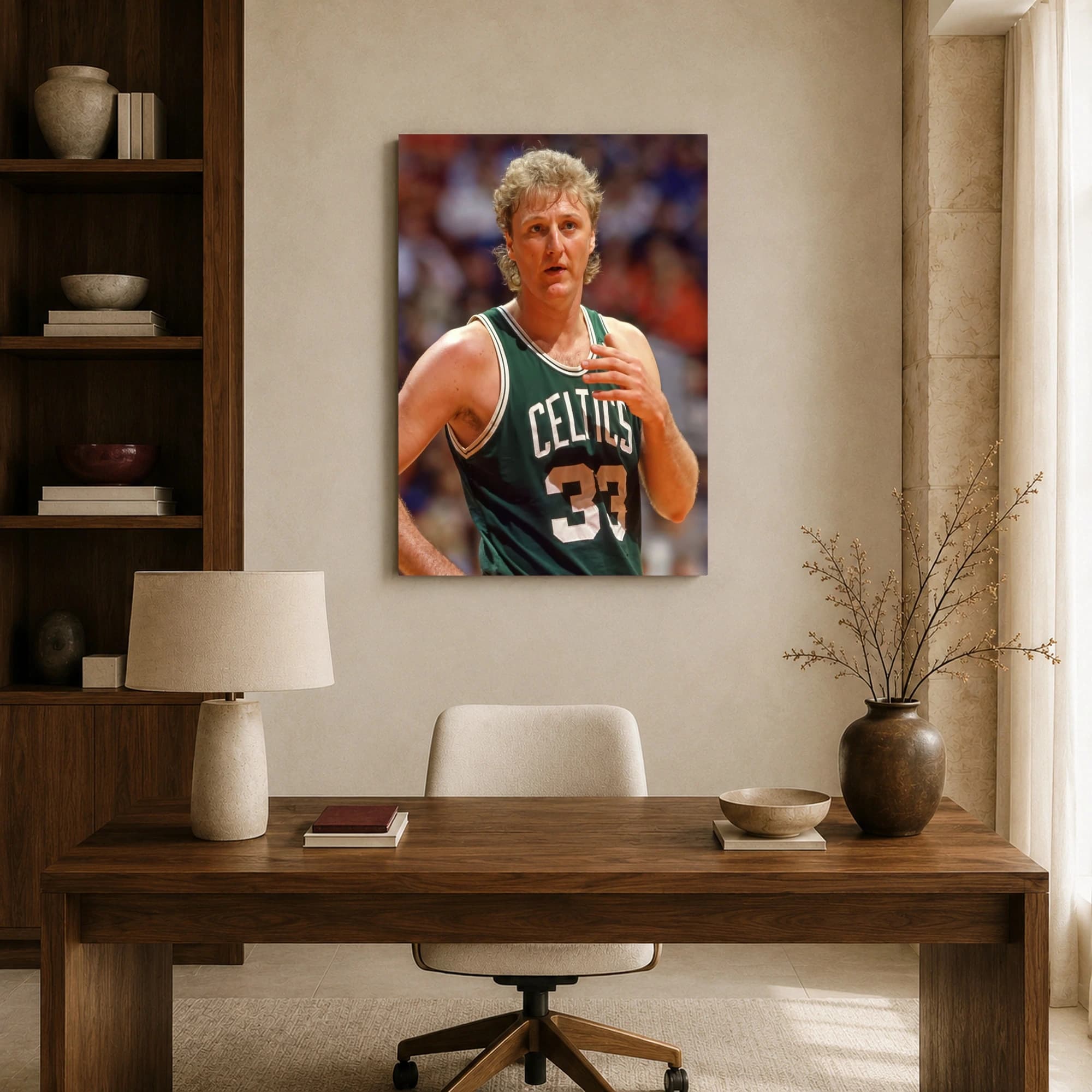 Larry Bird Boston Celtics Number 33 Basketball Legend Wall Art, view 8