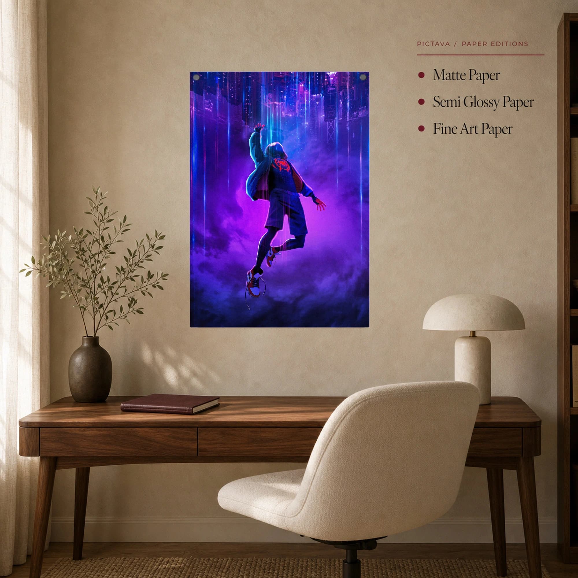 Spider-Man Multiverse Leap Neon Wall Art, view 7