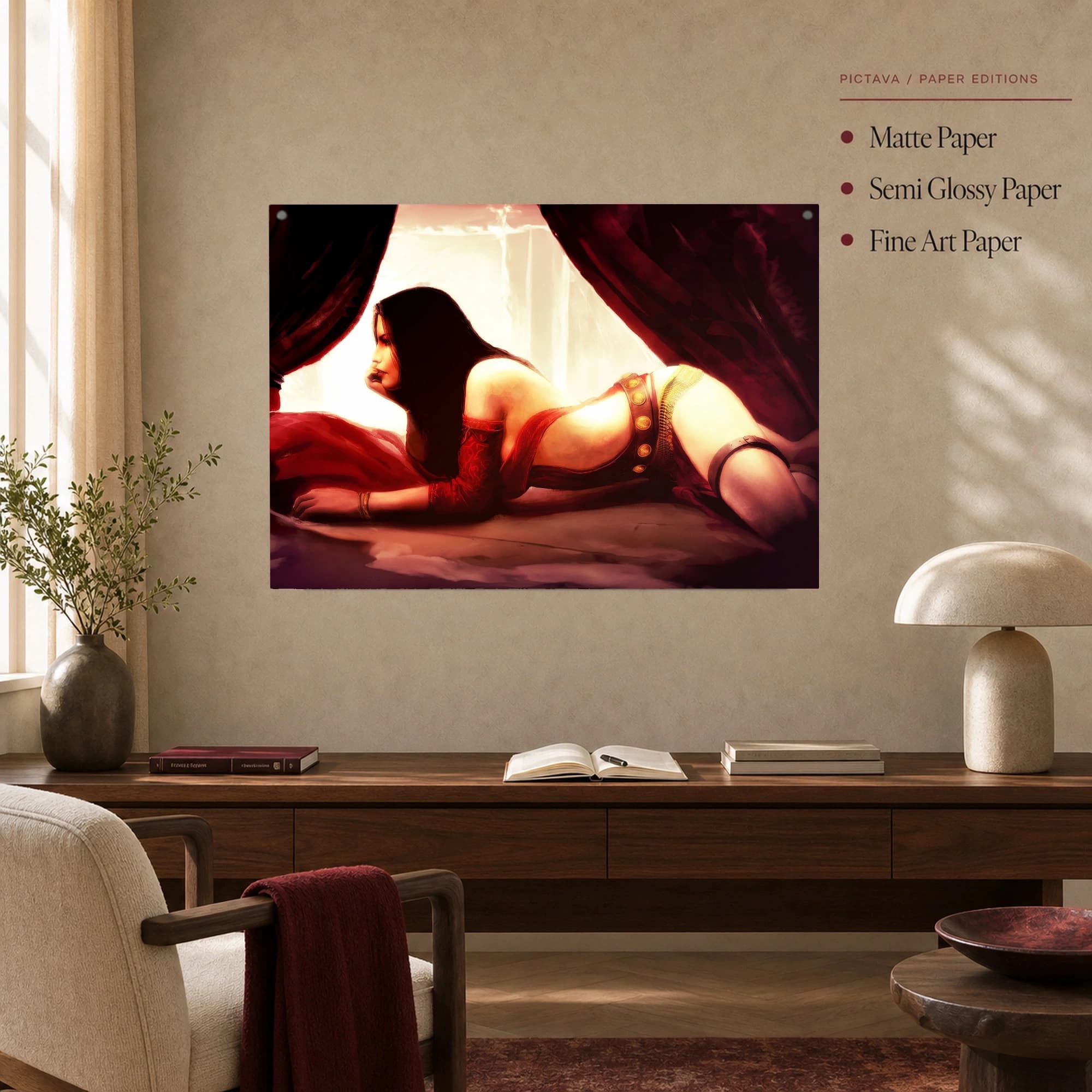 Morrigan Aensland Scarlet Recline Canvas Art, view 5