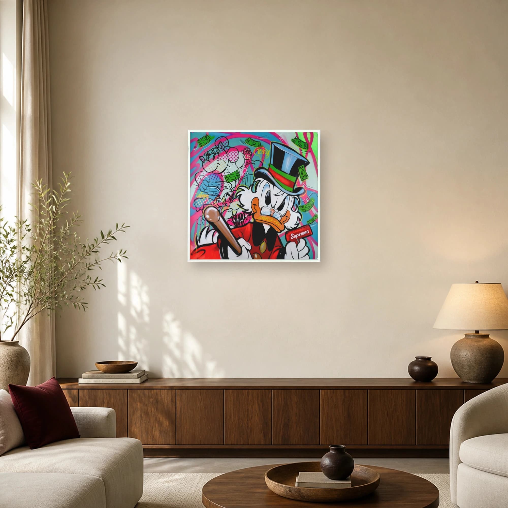 Pop Culture Wealth Graffiti Canvas Print, view 5