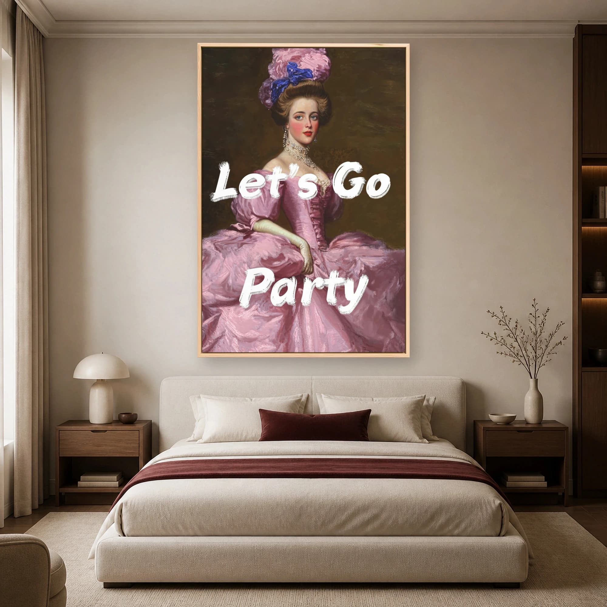 Let's Go Party Funny Classical Portrait Wall Art, view 6