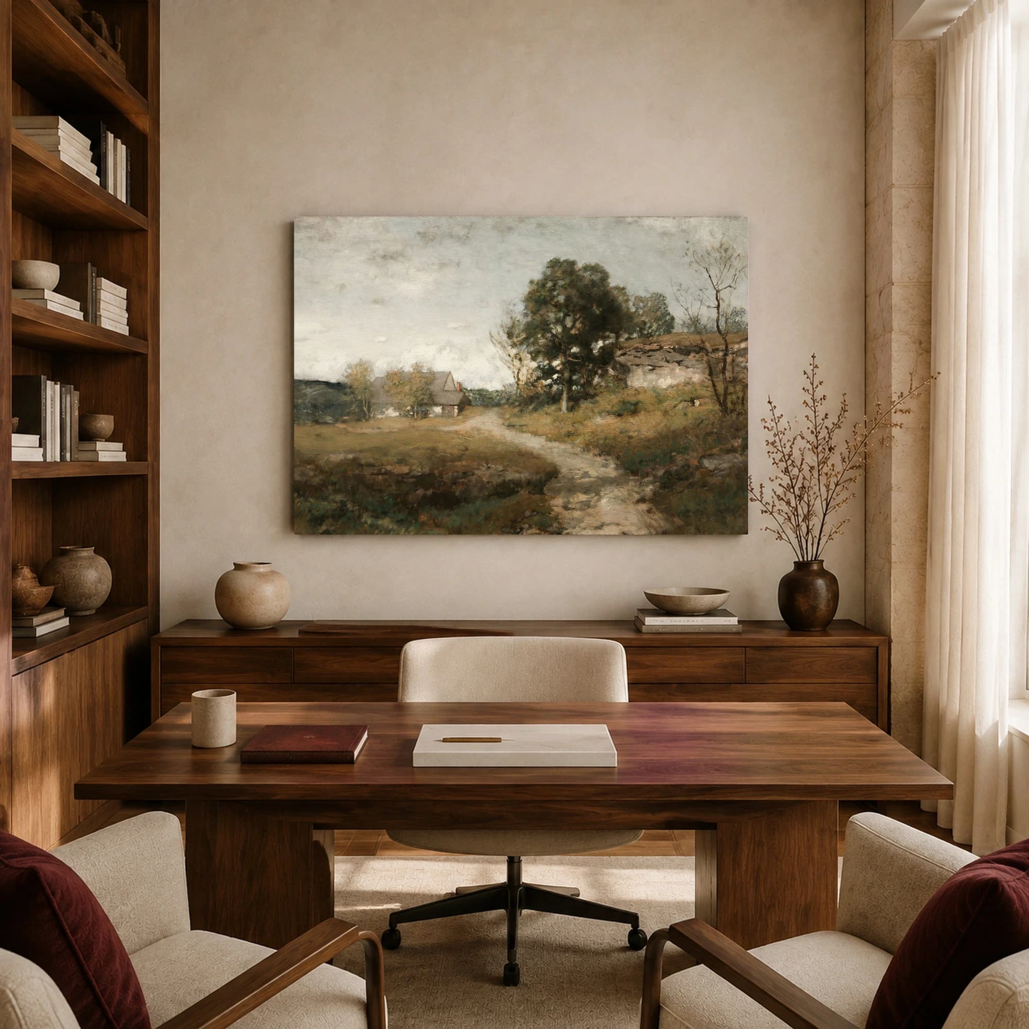 Rural Landscape Oil Painting Canvas Print, view 8