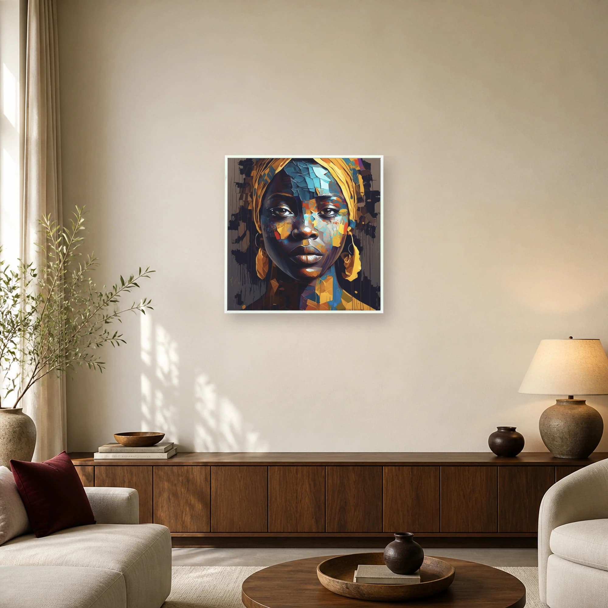 Mosaic Gaze Contemporary Portrait Wall Art, view 4