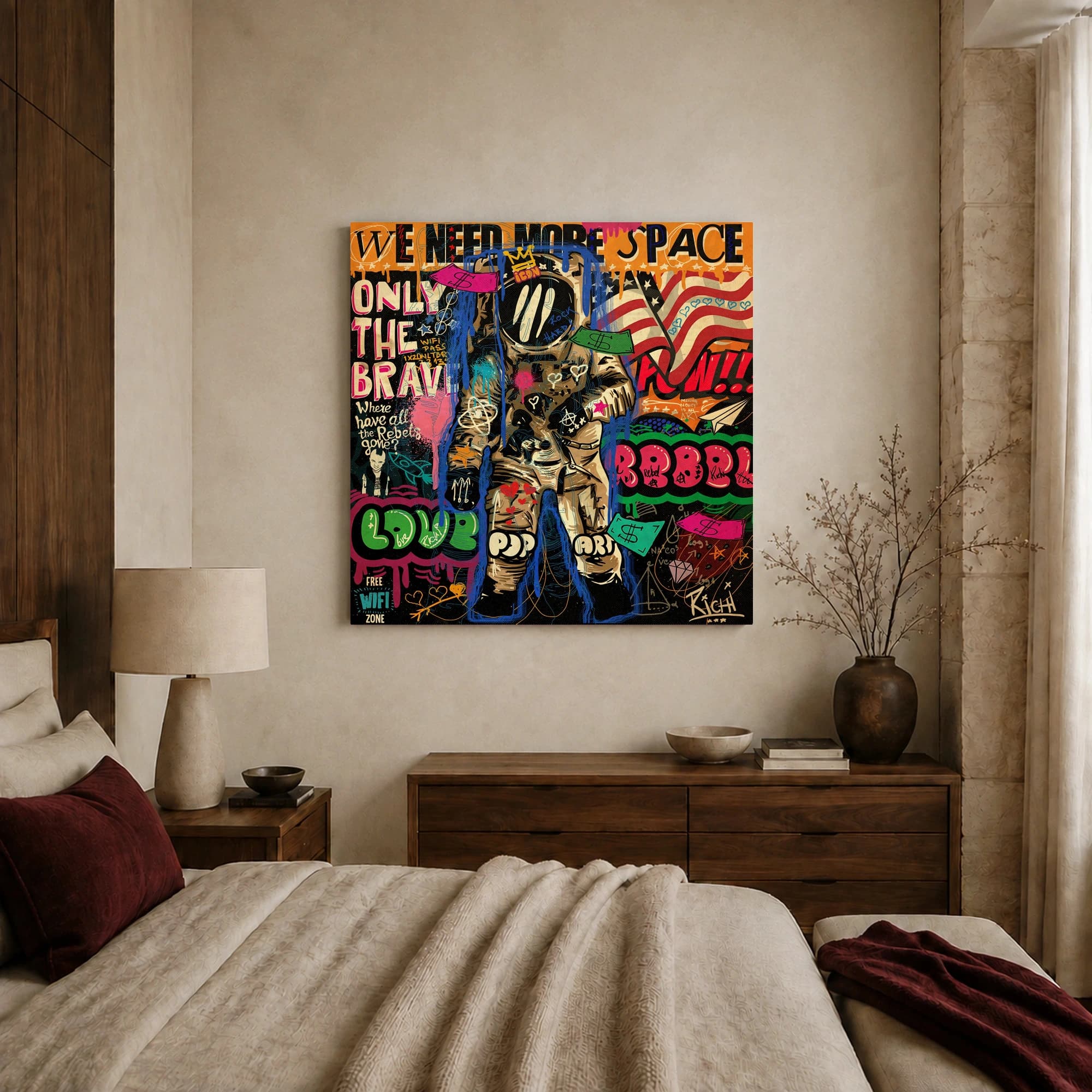 Urban Astronaut Pop Art Canvas & Fine Art Print, view 2