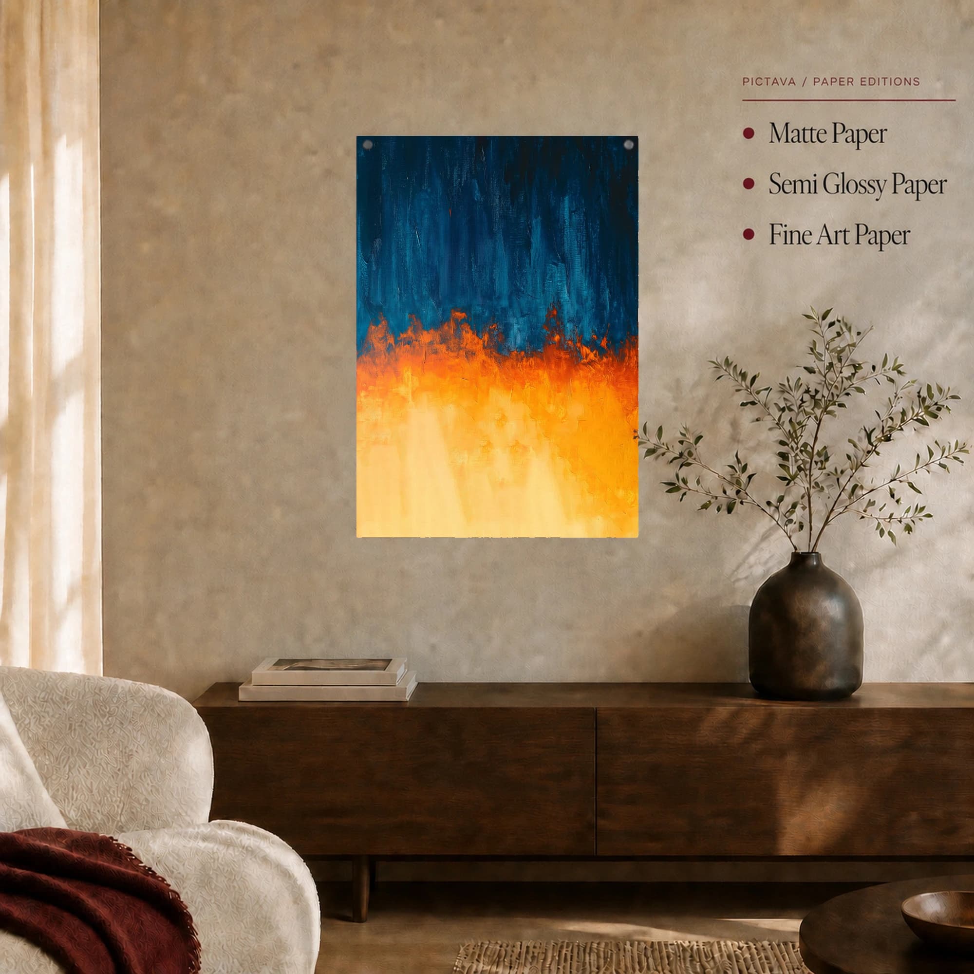 Abstract Fire and Ice Canvas Print, view 4