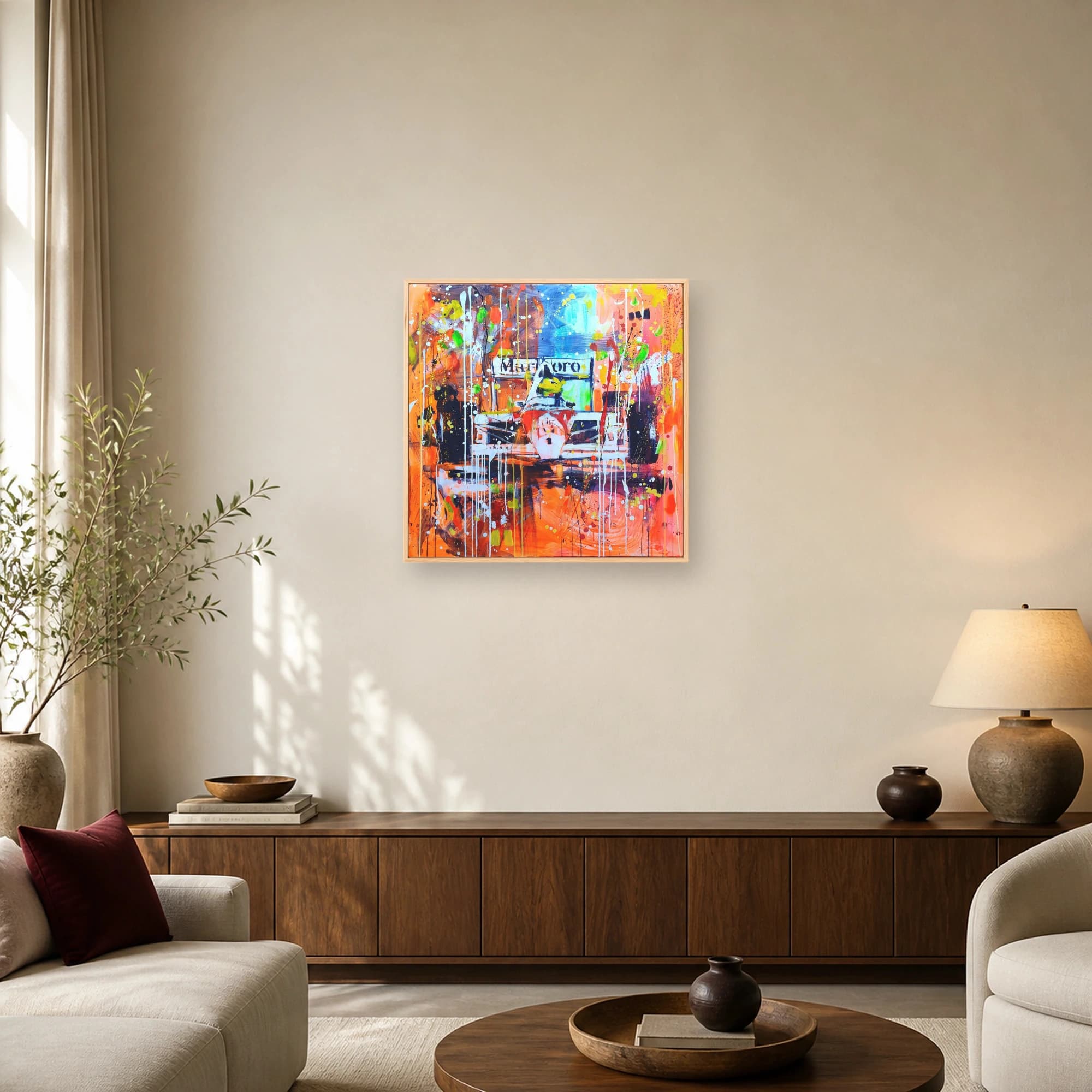Formula One Abstract Racing Car Canvas Print, view 6