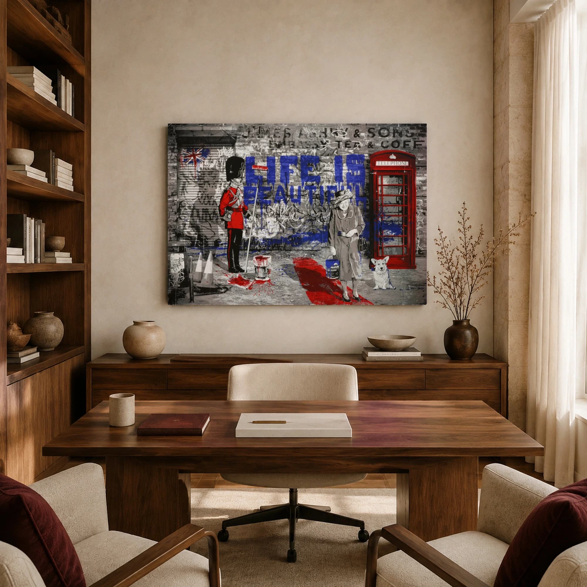 Life is Beautiful British Street Art Canvas, view 8