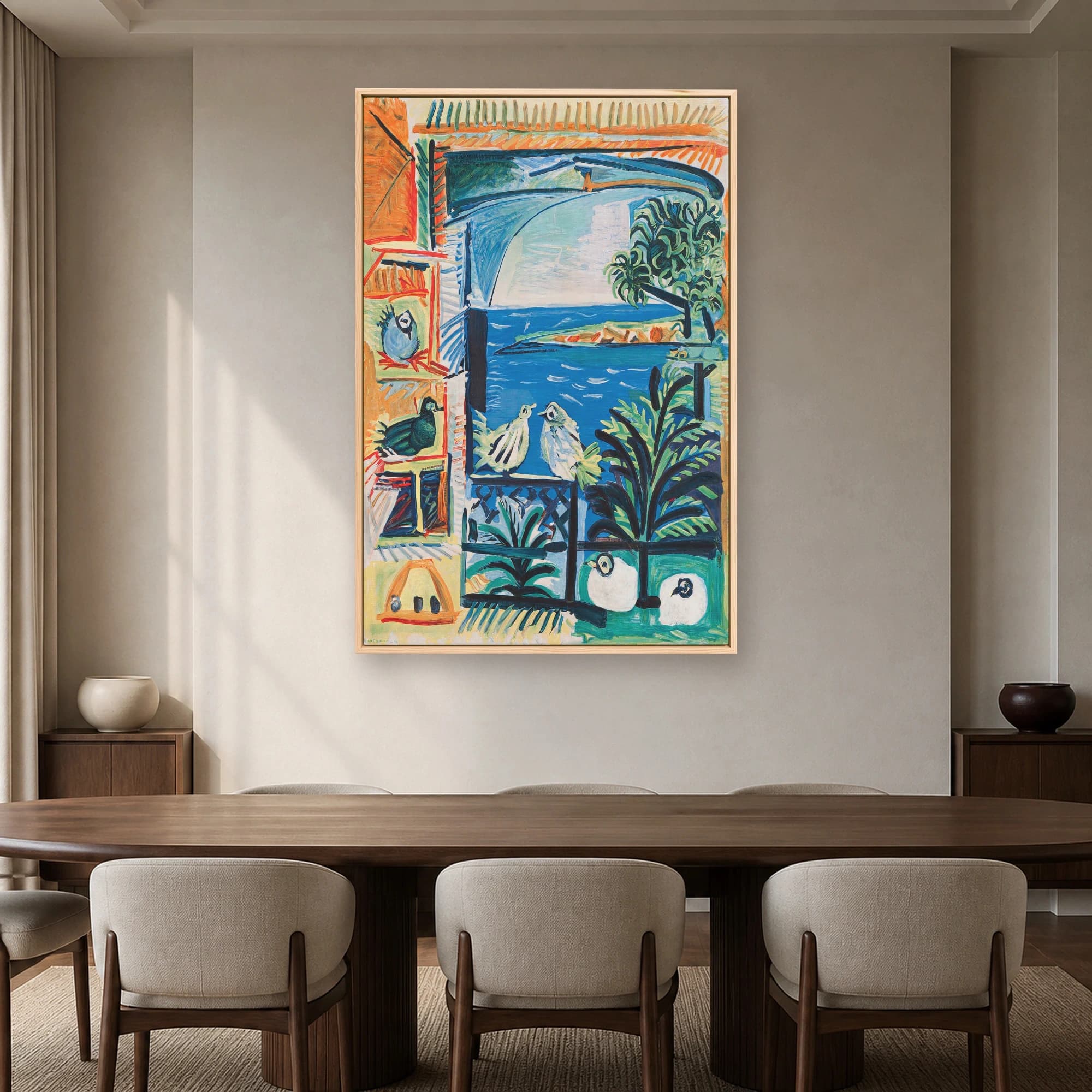 Coastal Birds Modern Seascape Art Print, view 5