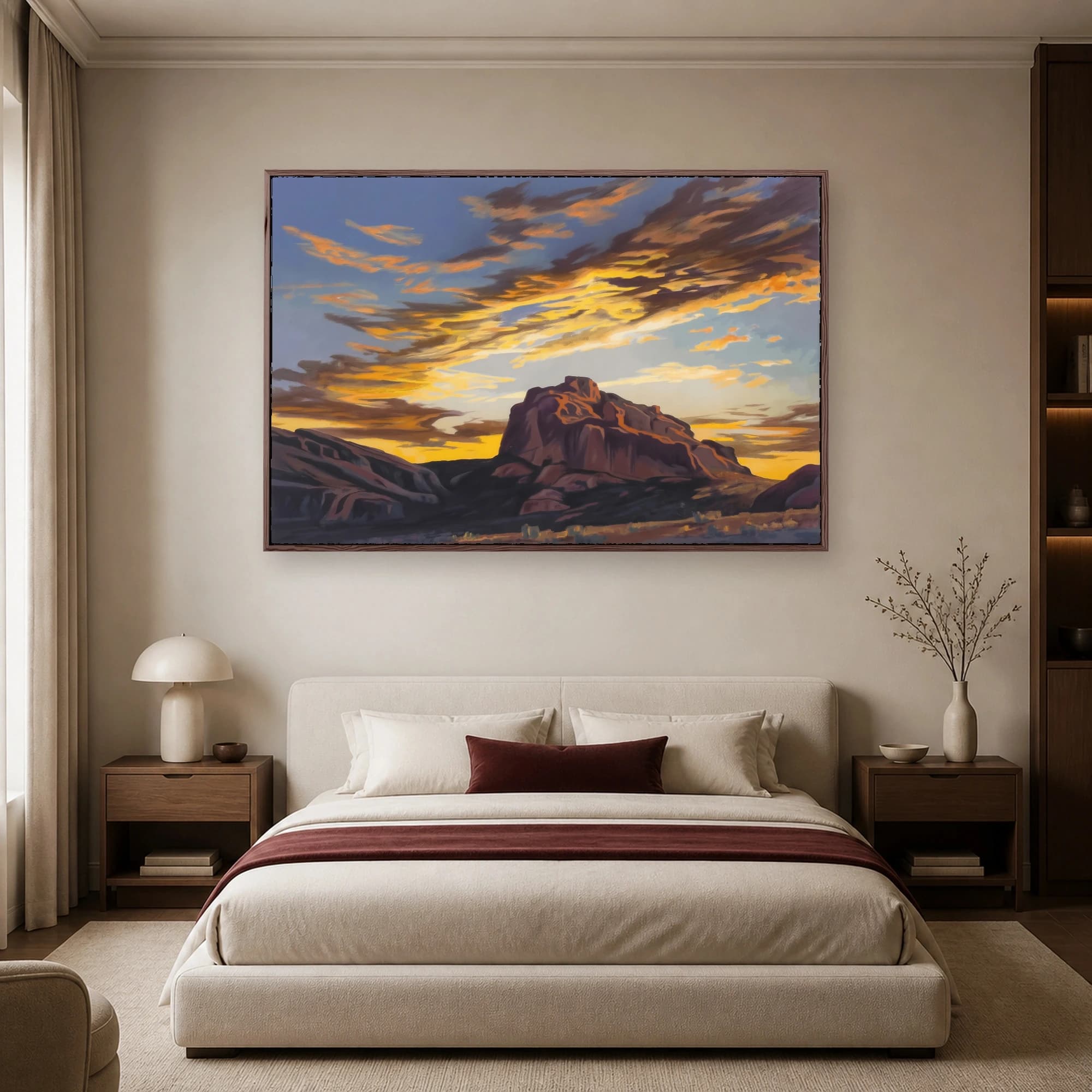 Desert Sunset Mesa Landscape Canvas Print, view 5