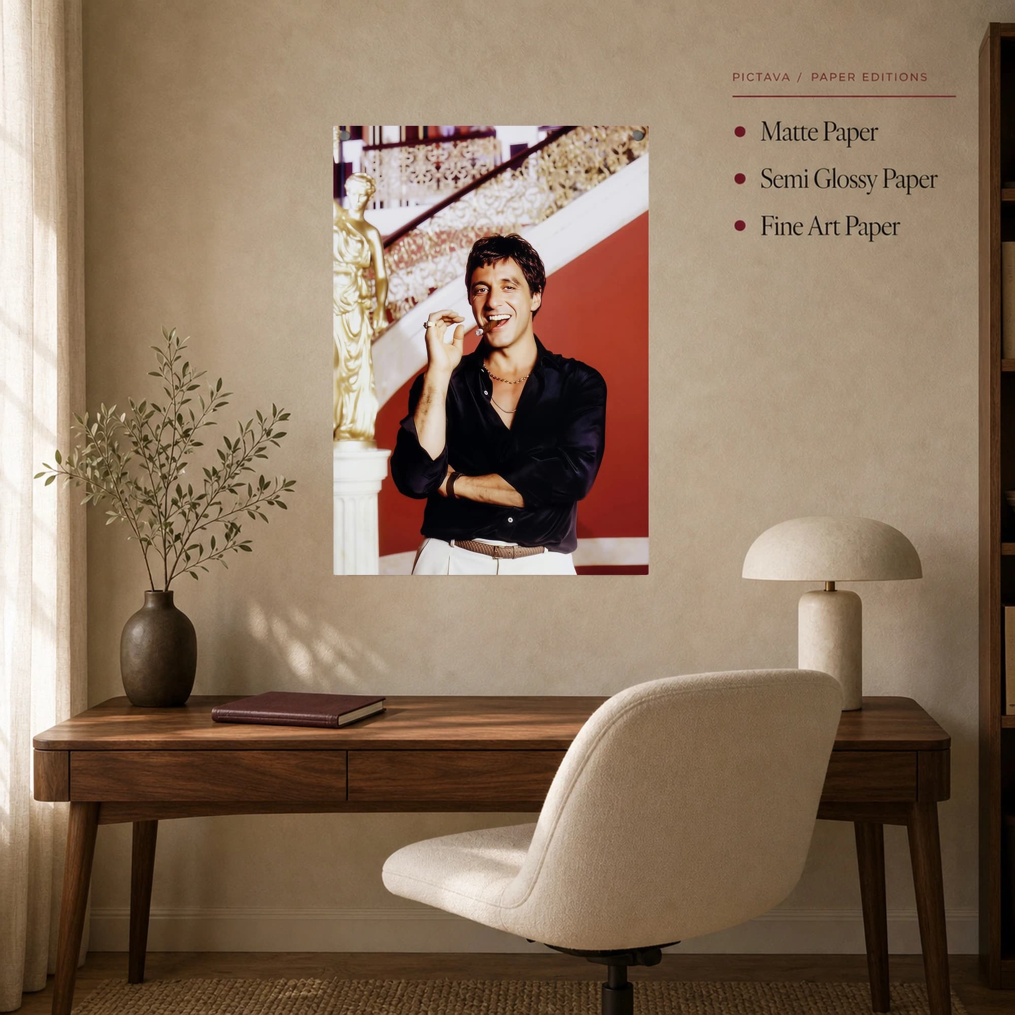 Scarface Tony Montana Portrait Canvas Art Print, view 7