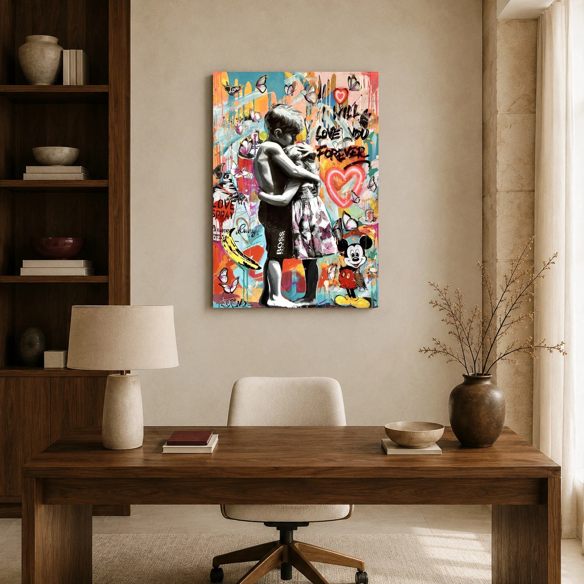 Love You Forever Street Art Canvas Print, view 8