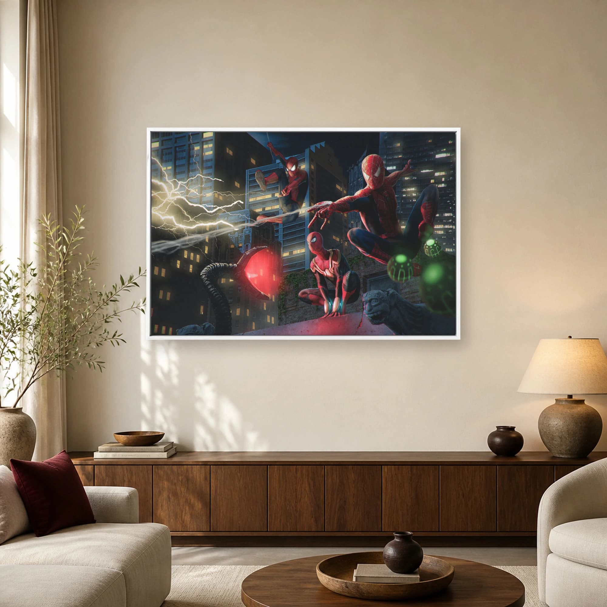 Spider-Man Multiverse Cinematic Action Canvas Print, view 2
