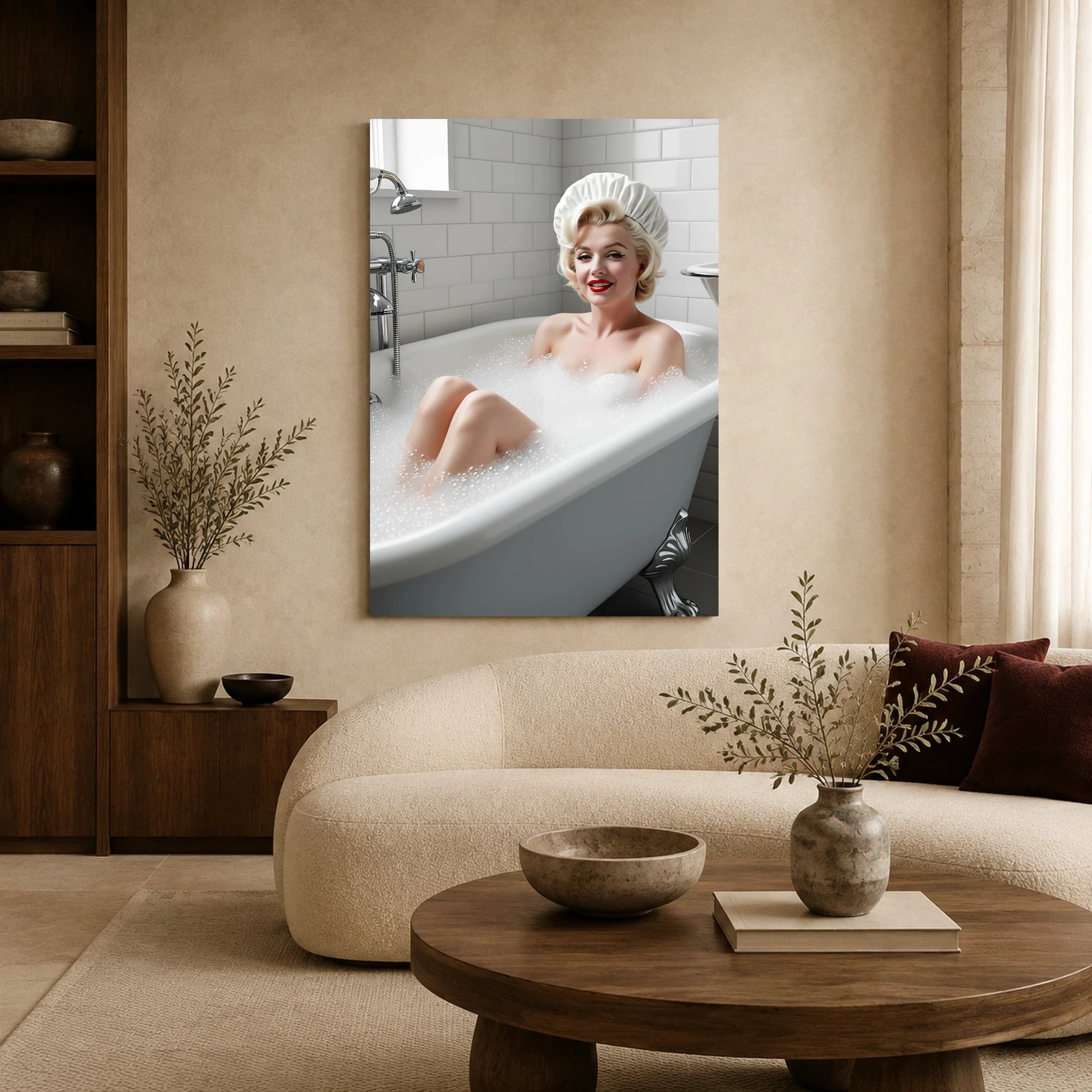 Marilyn Monroe Bubble Bath Vintage Wall Art, view 7
