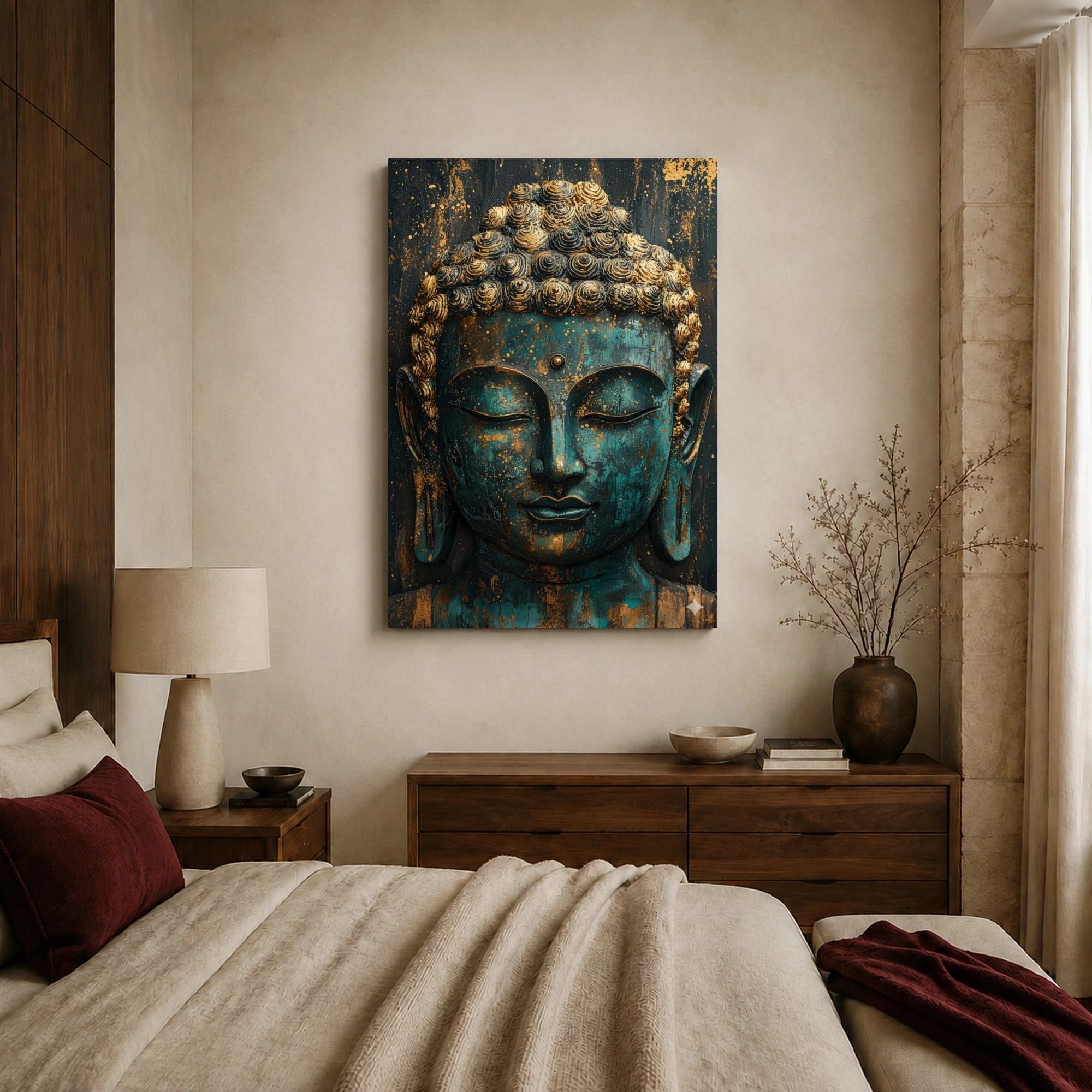 Golden Patina Buddha Canvas Art Print, view 8