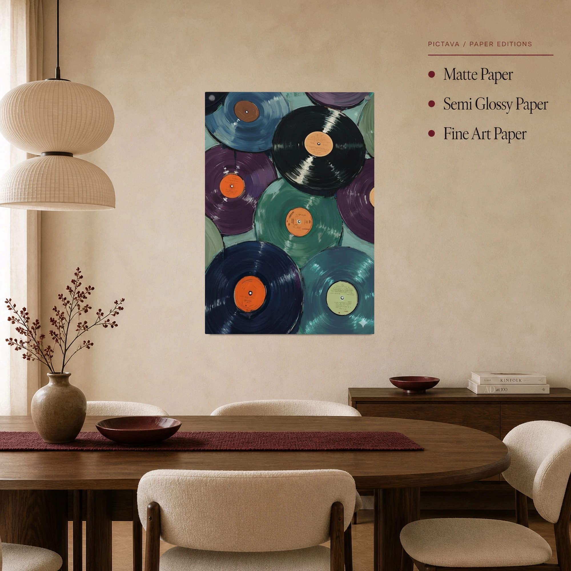 Colorful Vinyl Records Abstract Music Wall Art, view 3