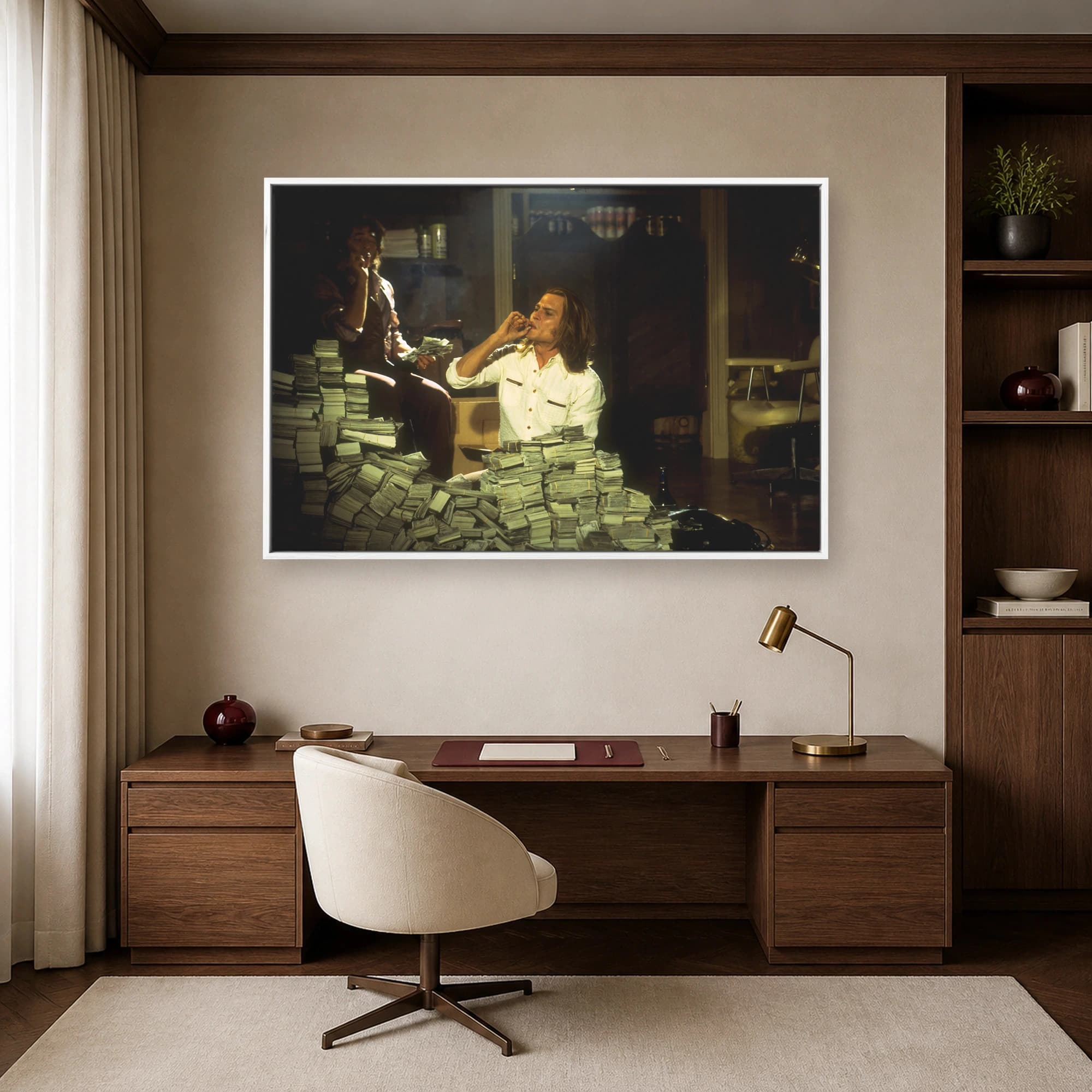 Blow Movie Wall Art - Johnny Depp Cash Stacks Print, view 6