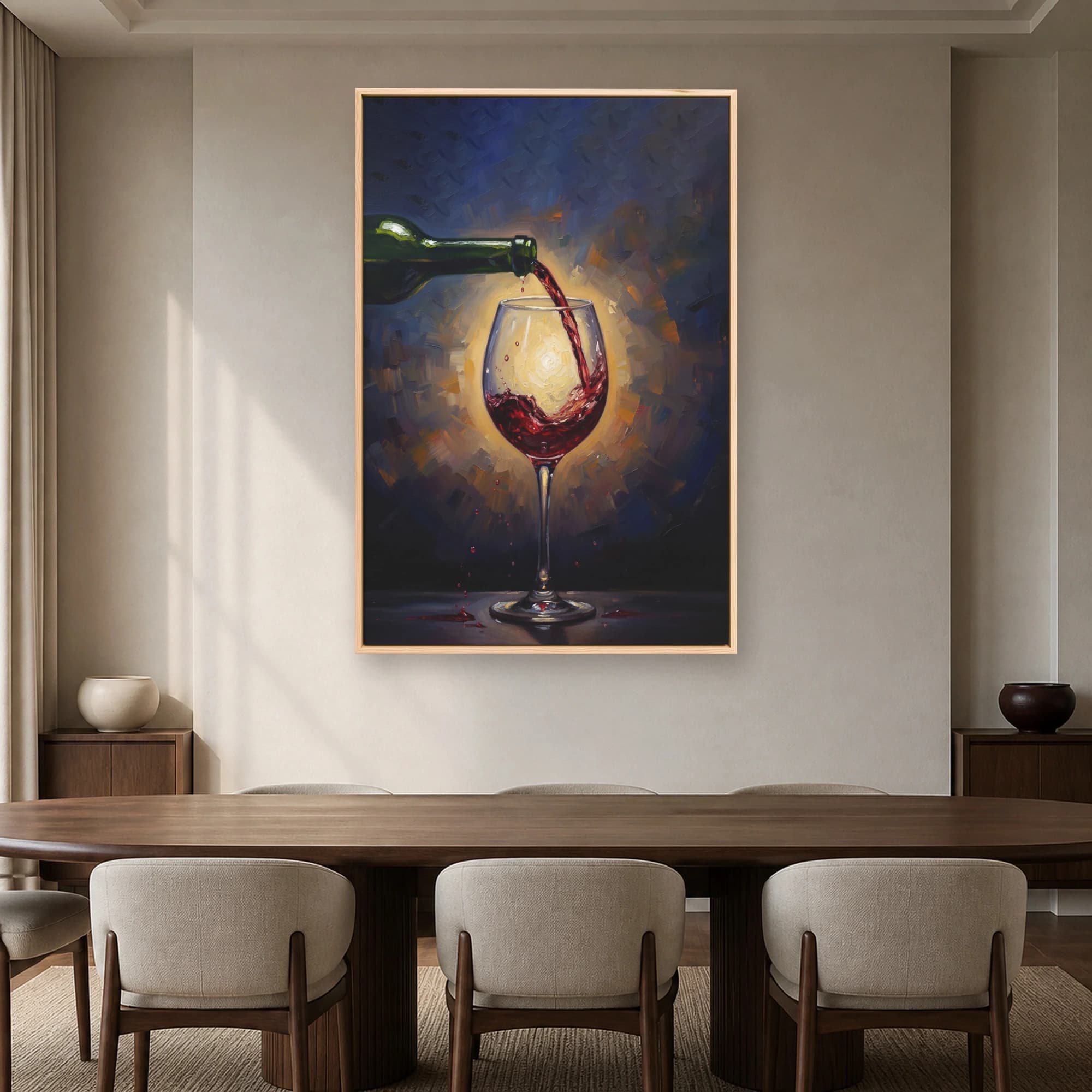 Crimson Pour Fine Art Canvas Print, view 2