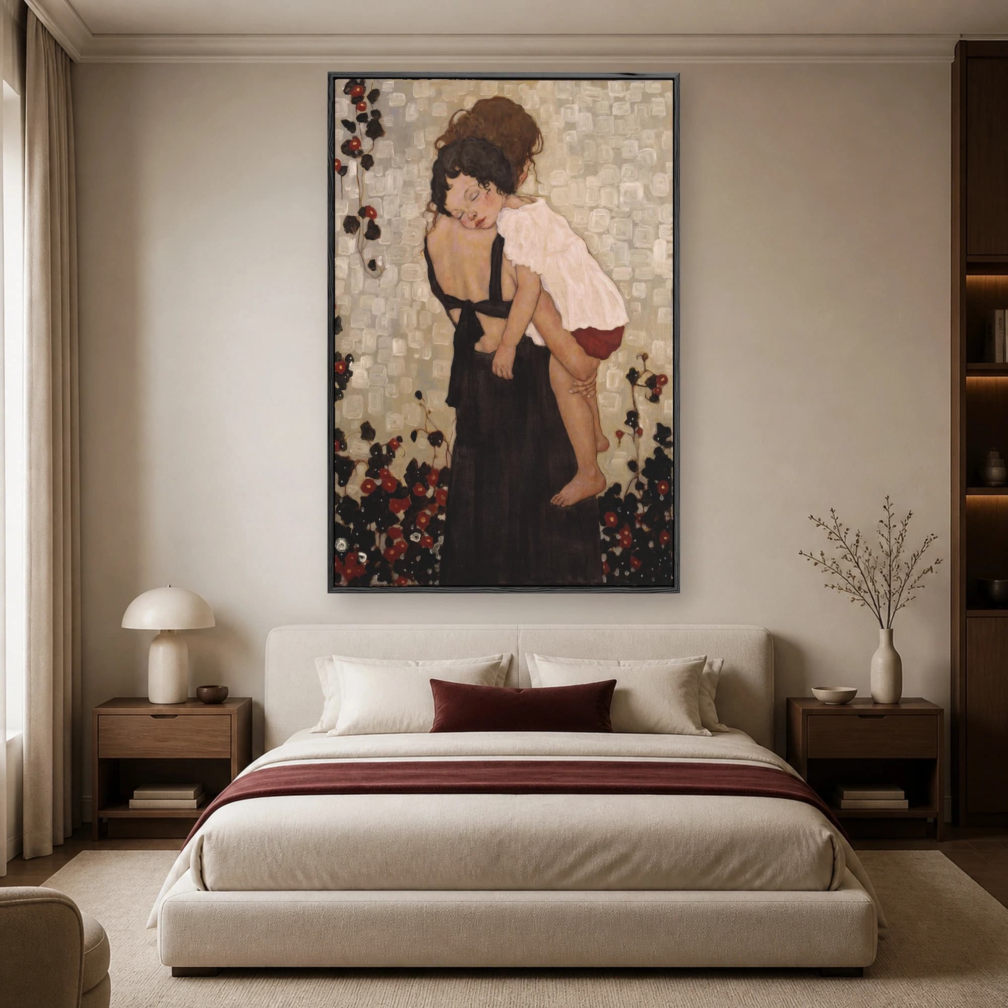 Mother and Child Art Nouveau Painting Fine Art Print, view 6