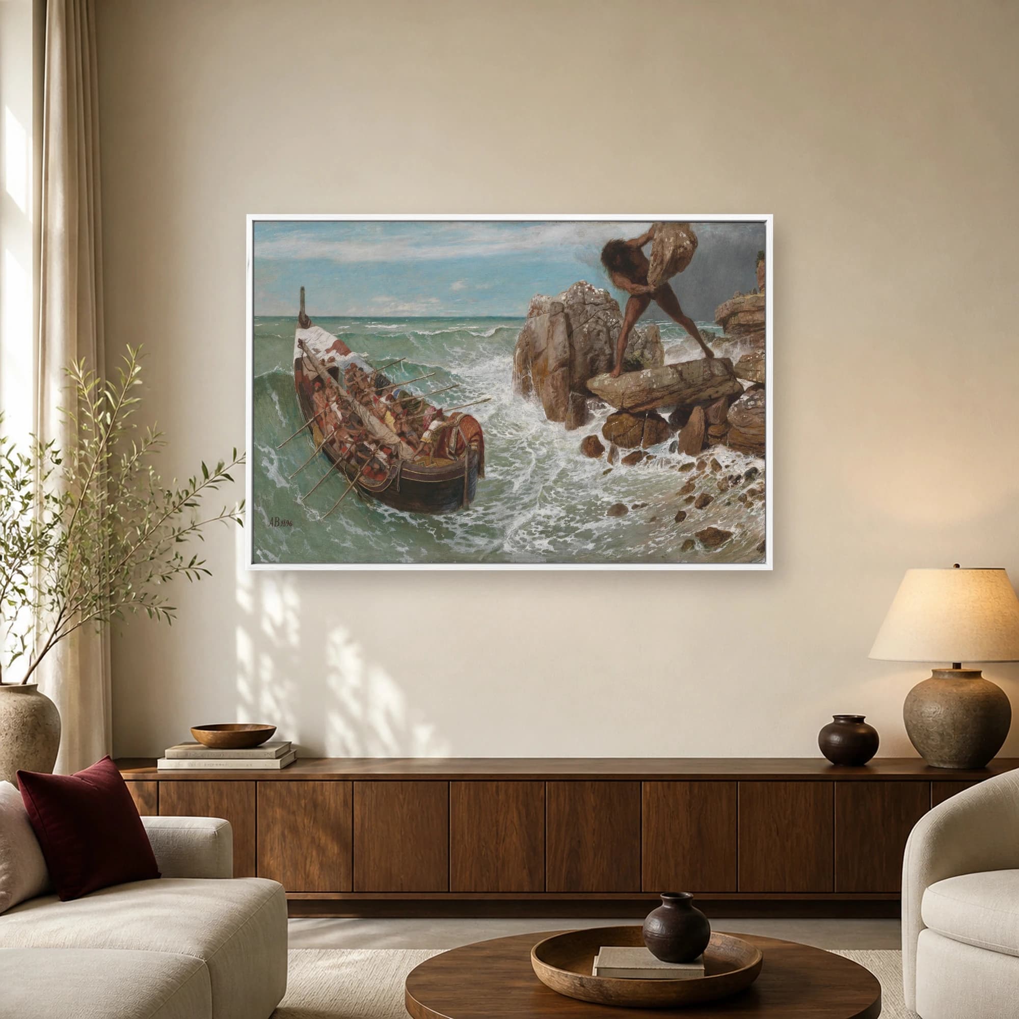 Ulysses and Polyphemus Epic Mythology Canvas Print, view 2
