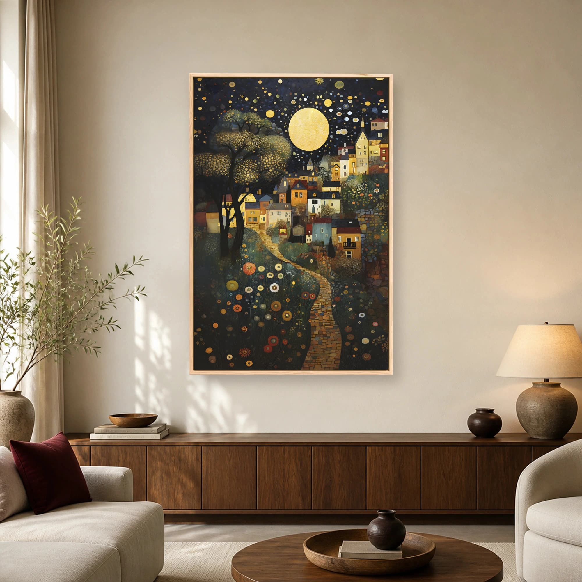Midnight Village Starlight Wall Art Print, view 2
