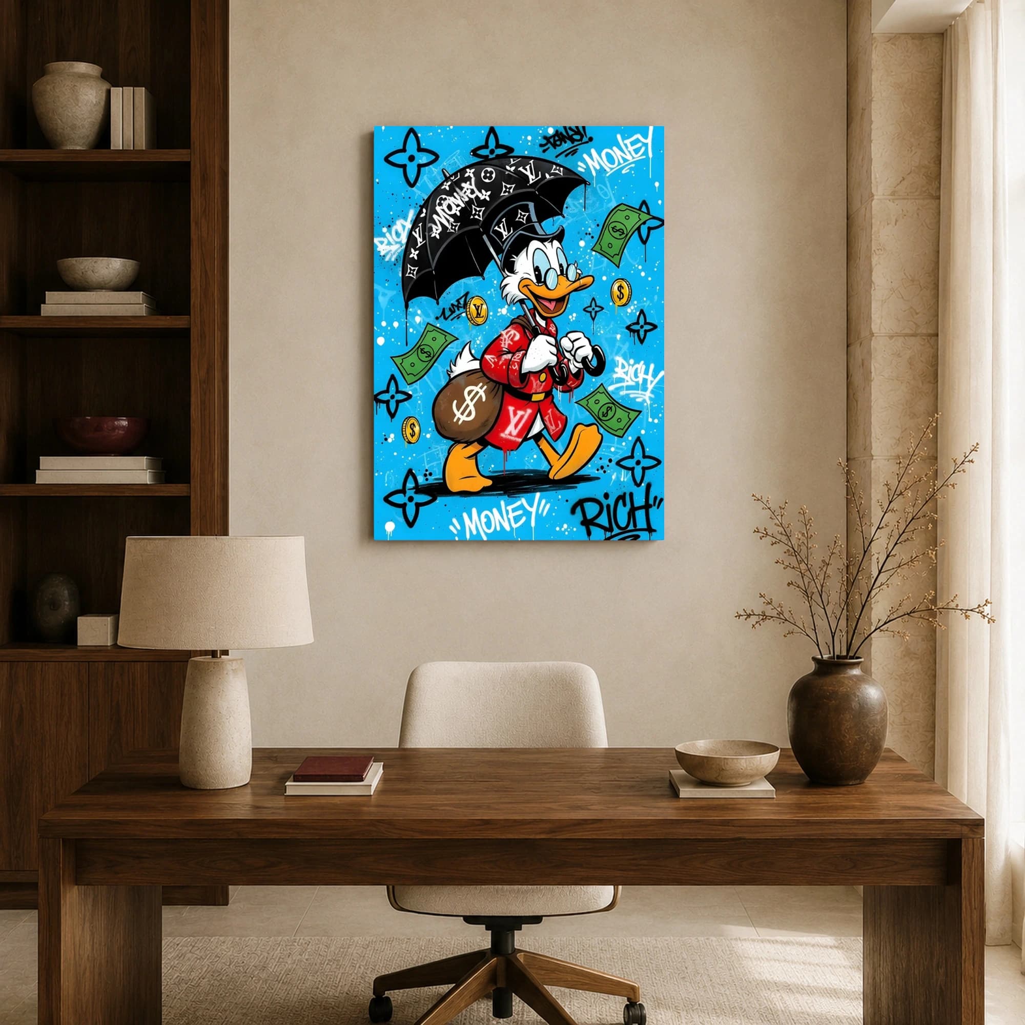 Scrooge McDuck Street Wealth Pop Art Print, view 8