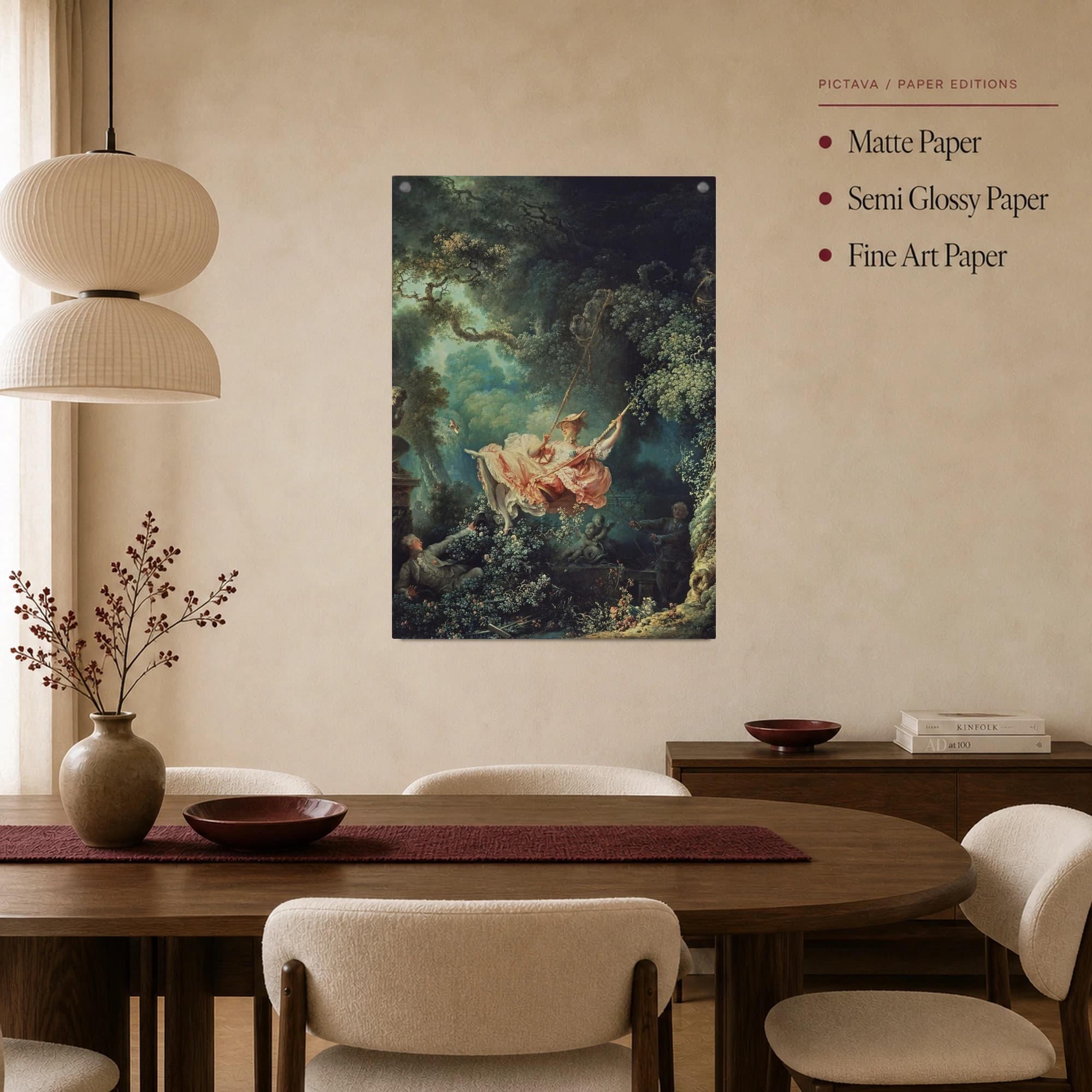The Swing by Jean-Honoré Fragonard Fine Art Canvas Print, view 3