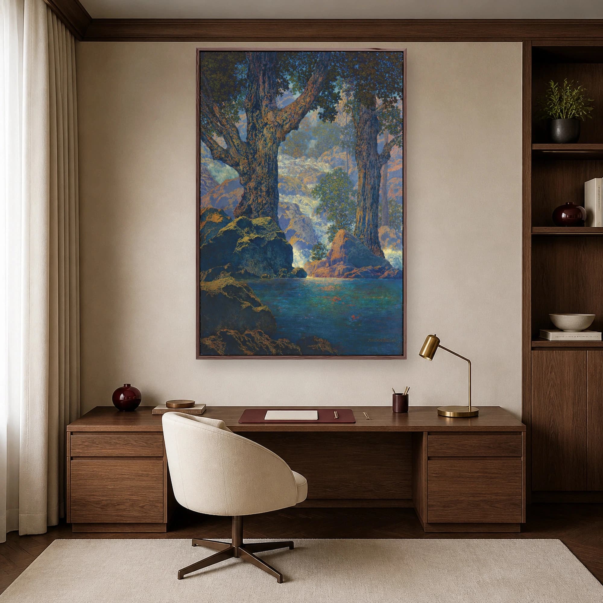 The Waterfall by Maxfield Parrish Framed Canvas Art, view 6