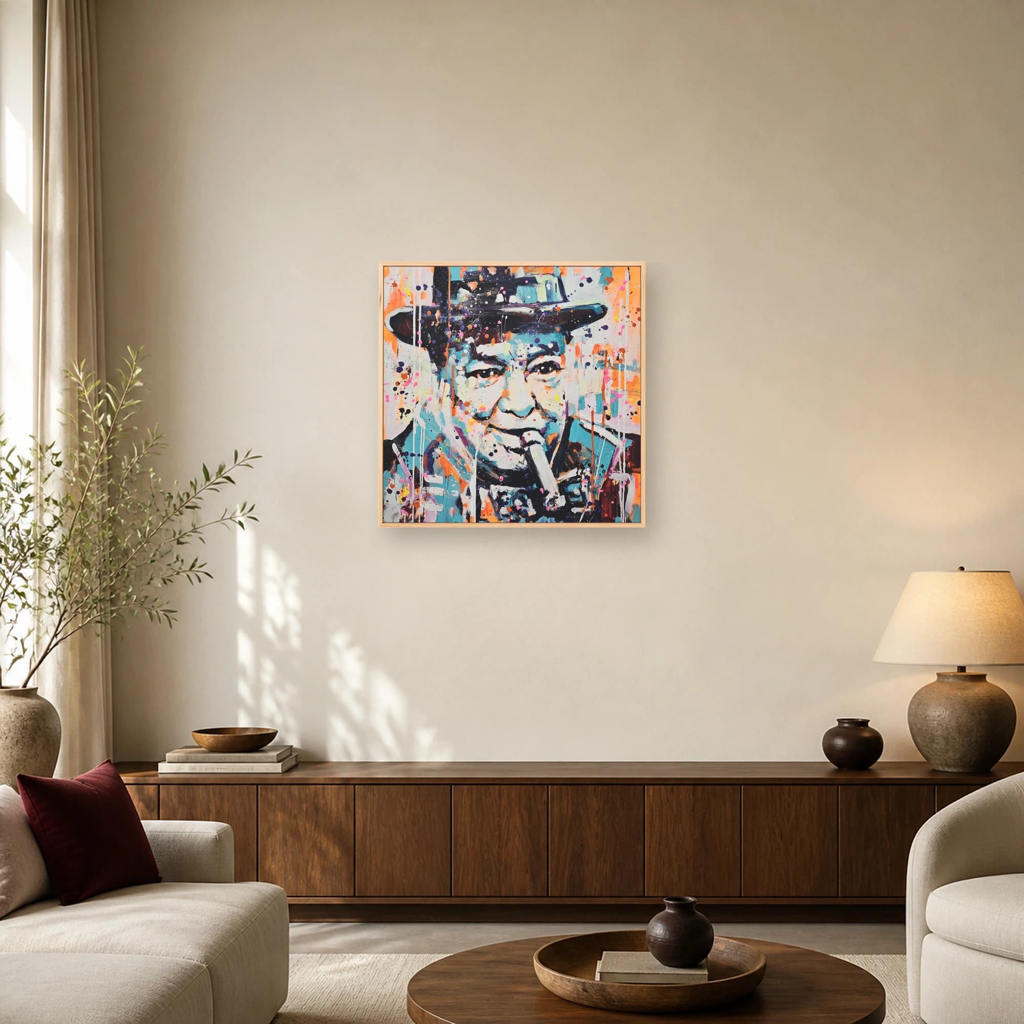 Winston Churchill Vibrant Pop Art Canvas Print, view 6
