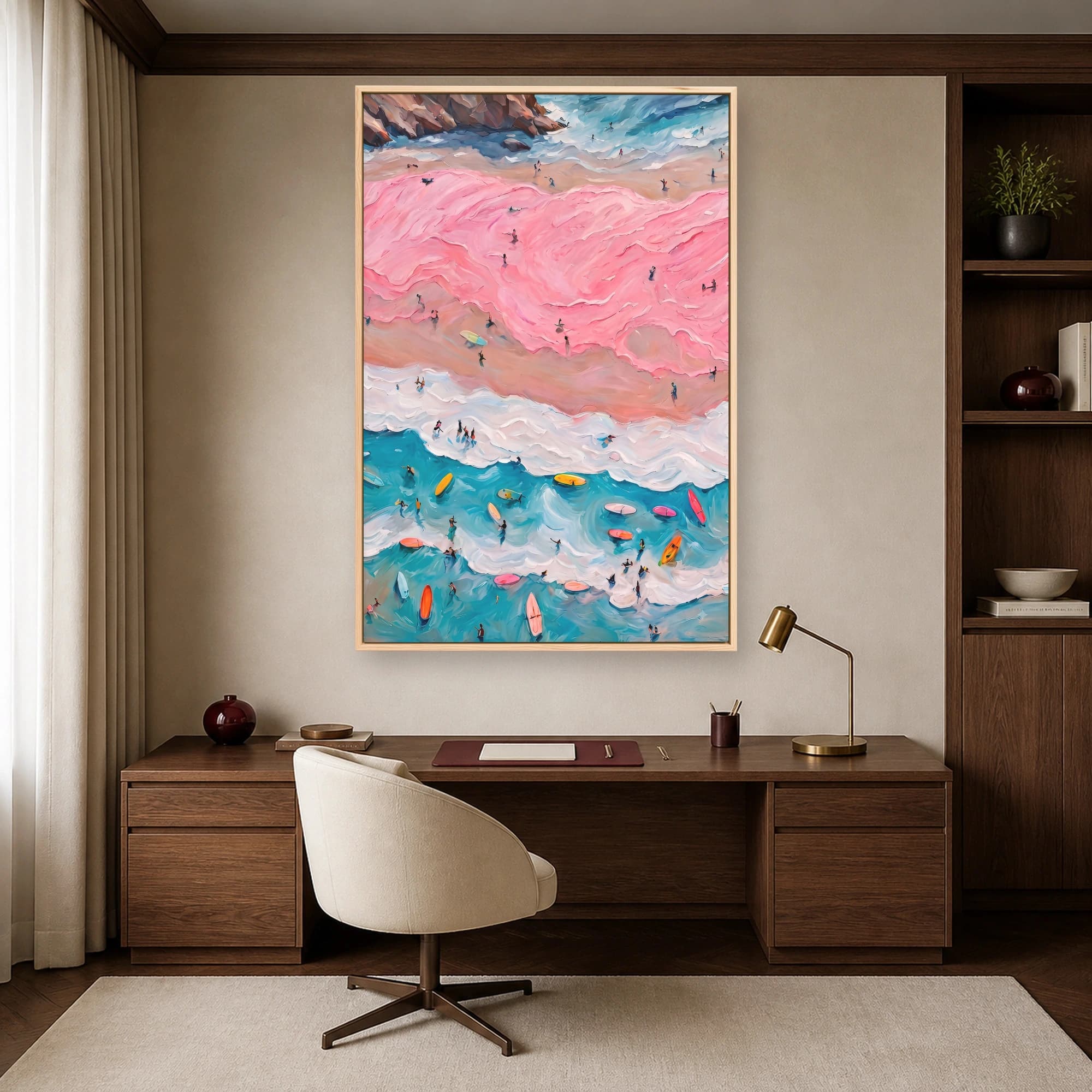 Aerial Beach Surf Canvas Print, view 5