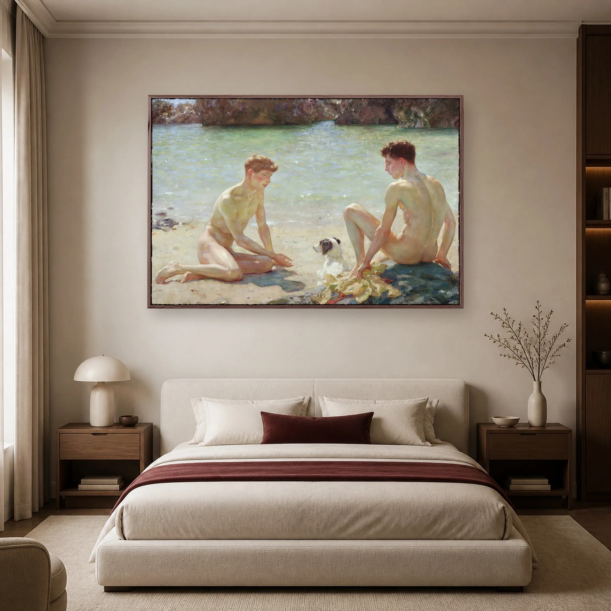 Boys by the Sea Fine Art Coastal Print, view 4