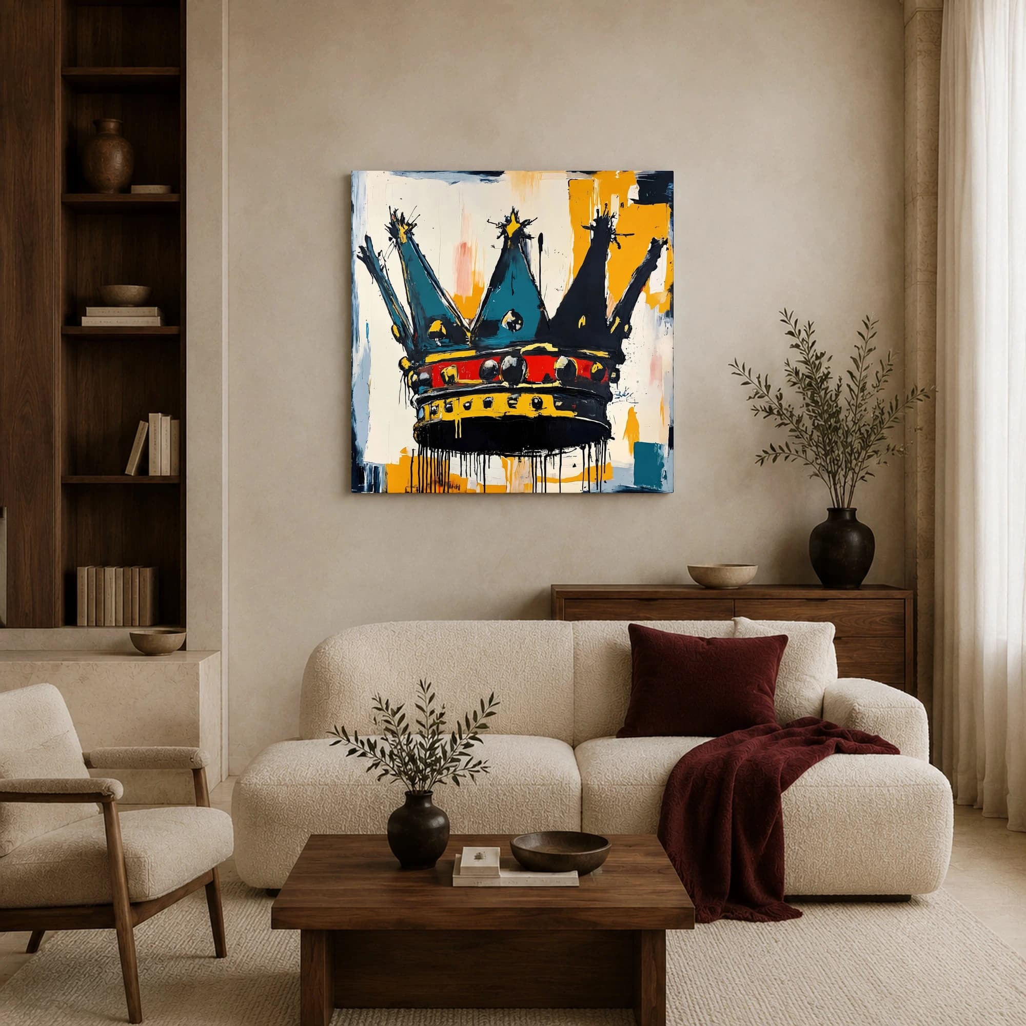 Neo-Expressionist Crown Canvas Print, view 4