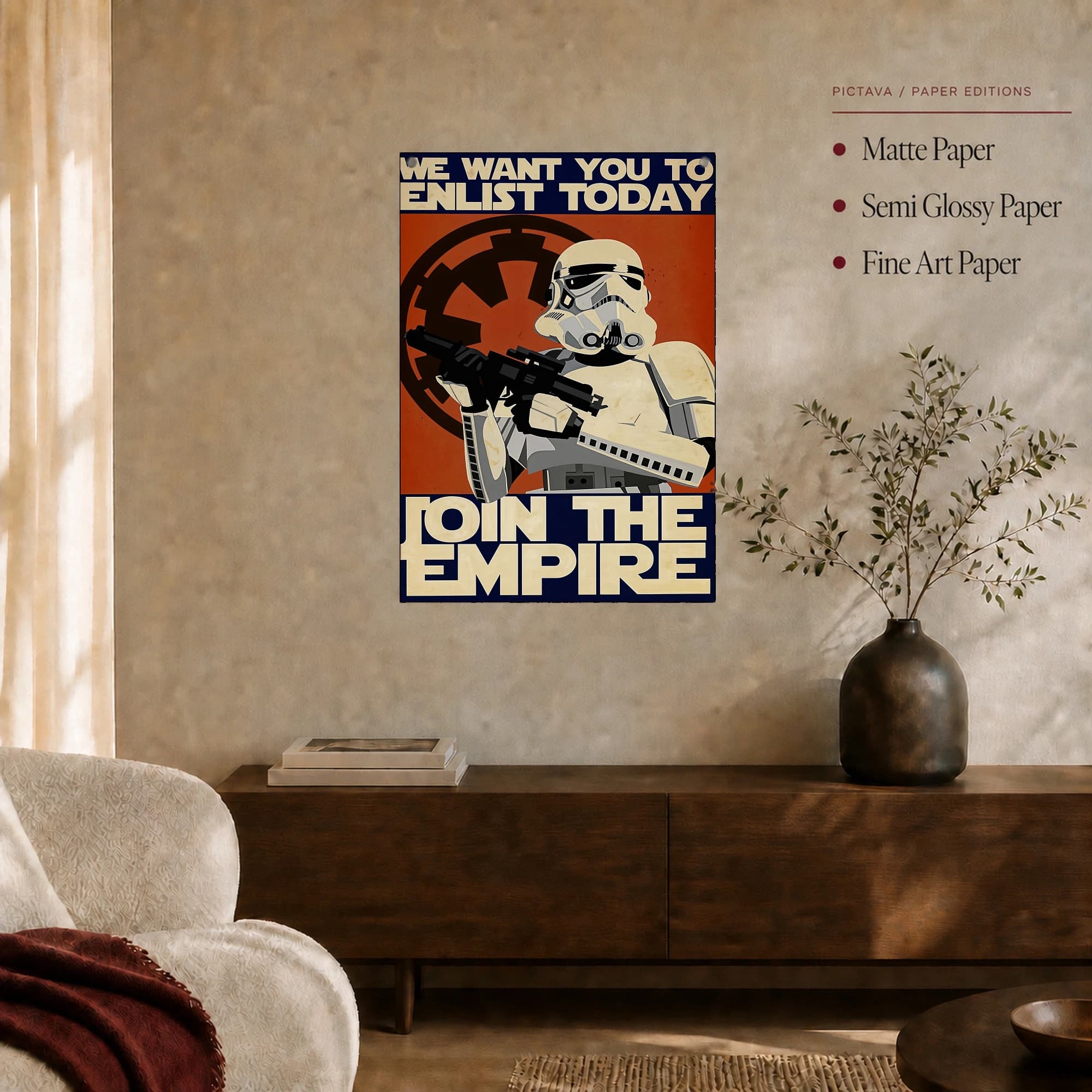 Star Wars Stormtrooper Enlist Today Movie Poster Art, view 5