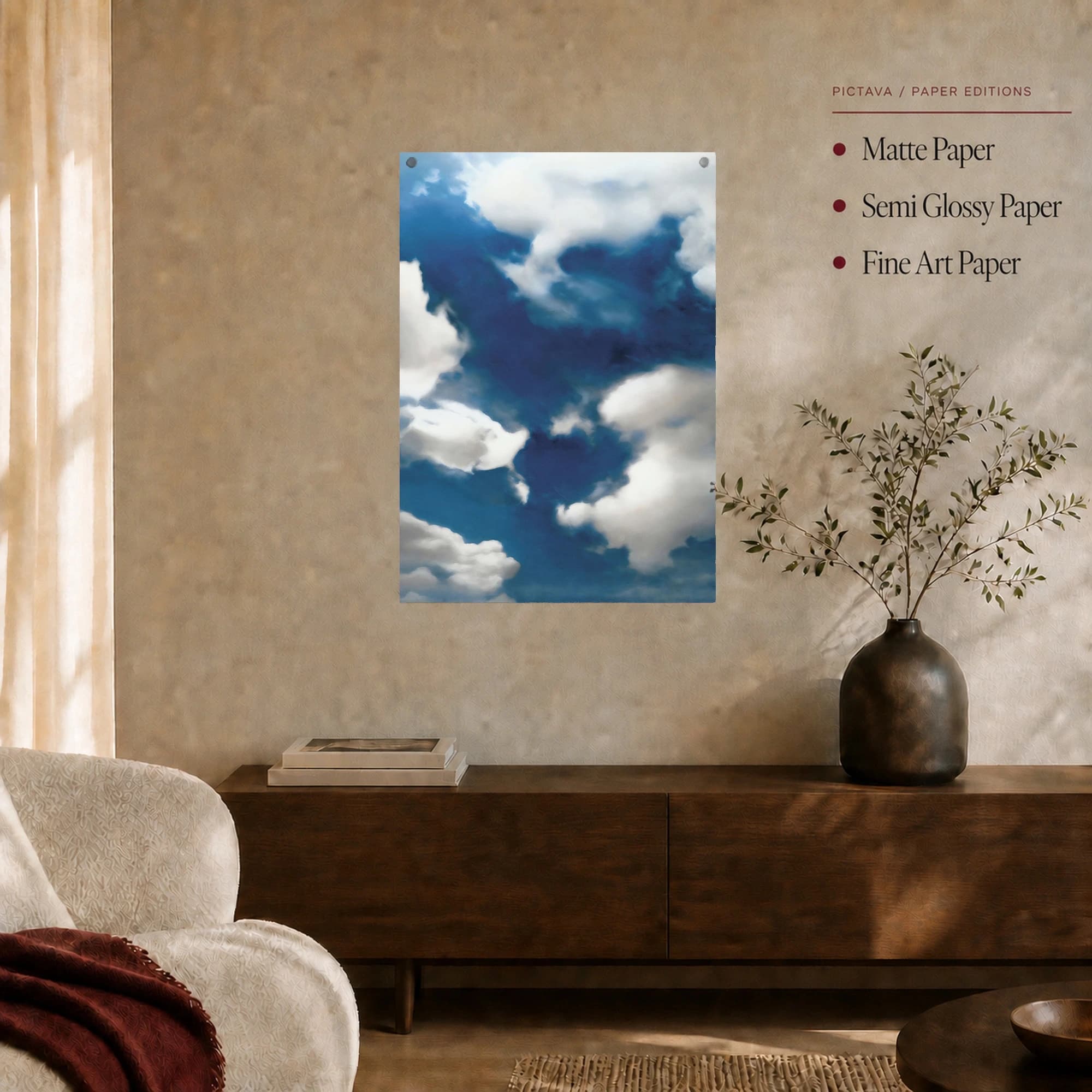 Celestial Blue Expanse Canvas Print, view 4