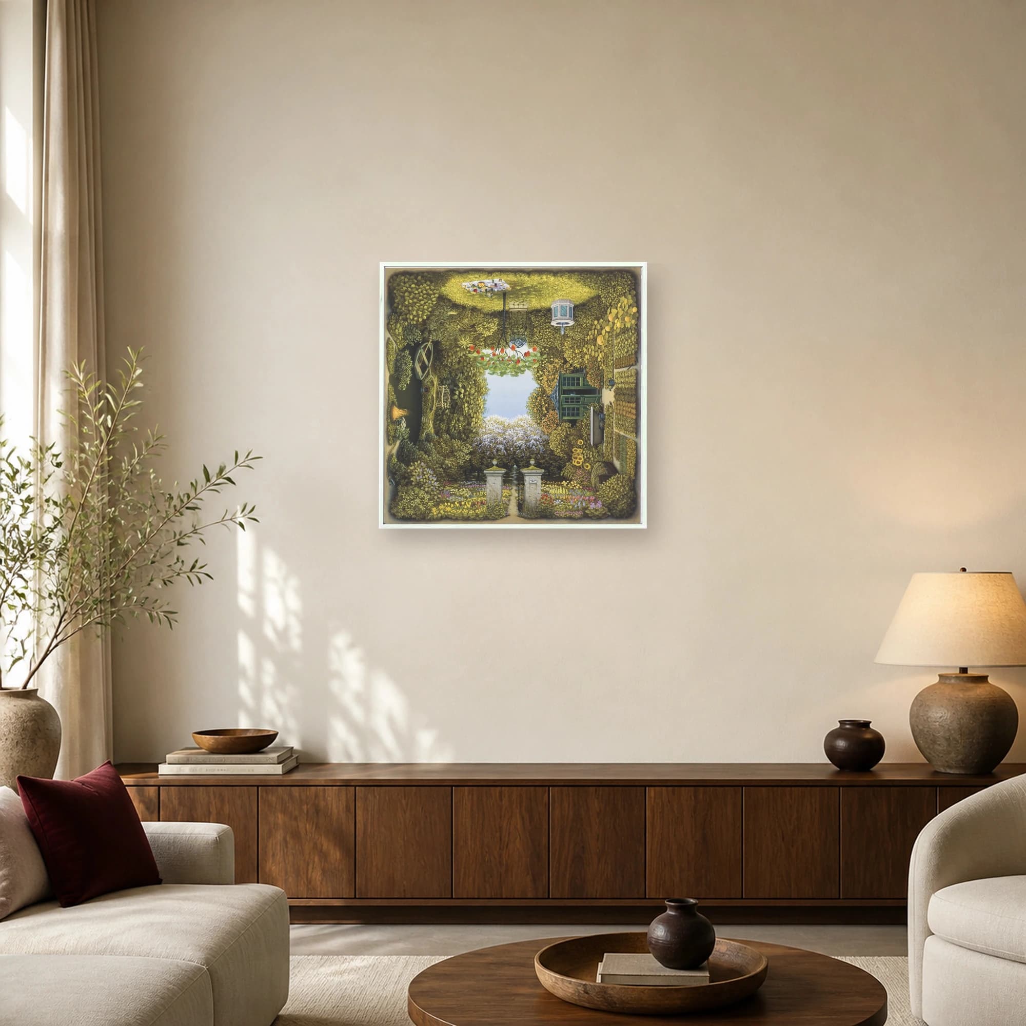 Surrealist Garden Landscape Canvas Print, view 5