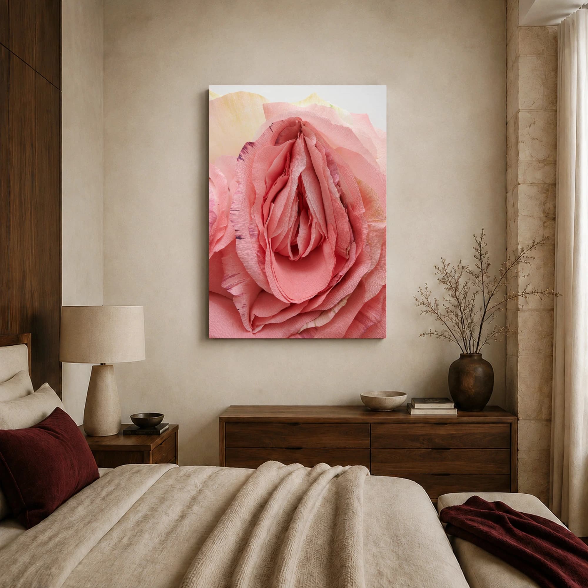 Pink Petals Botanical Macro Wall Art Print, view 6