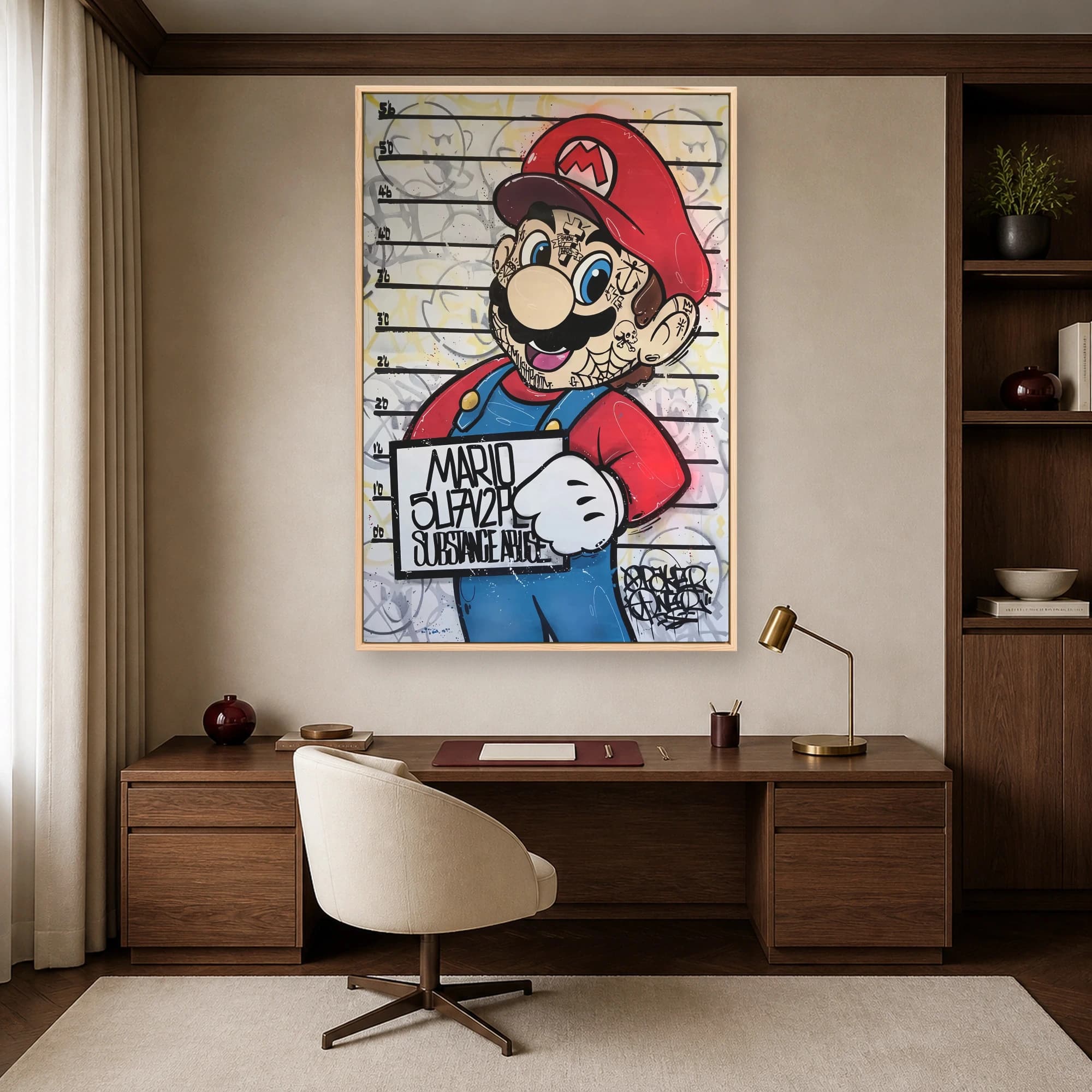Mugshot Mario Pop Art Wall Art, view 3