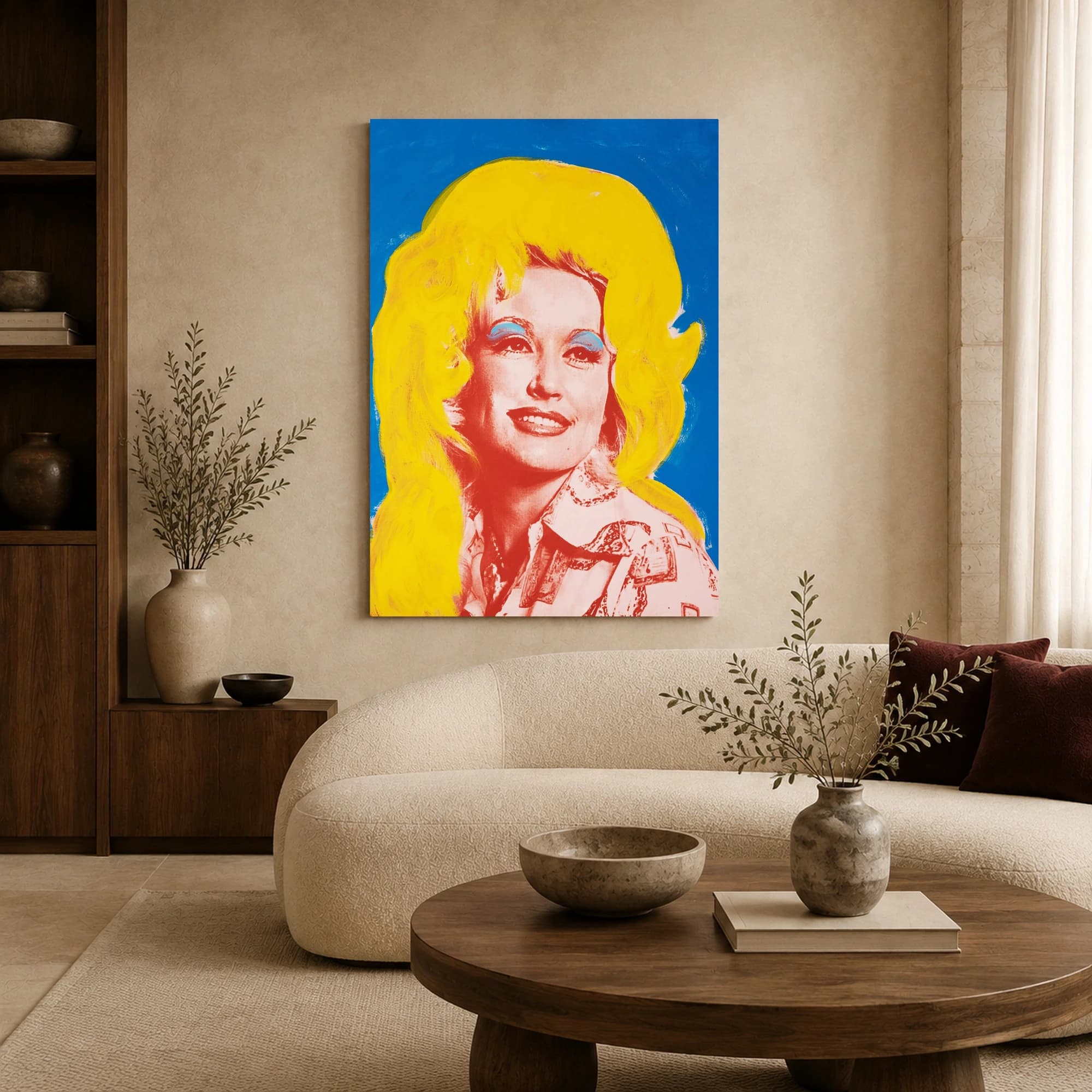 Dolly Parton Pop Art Portrait Canvas Print, view 7