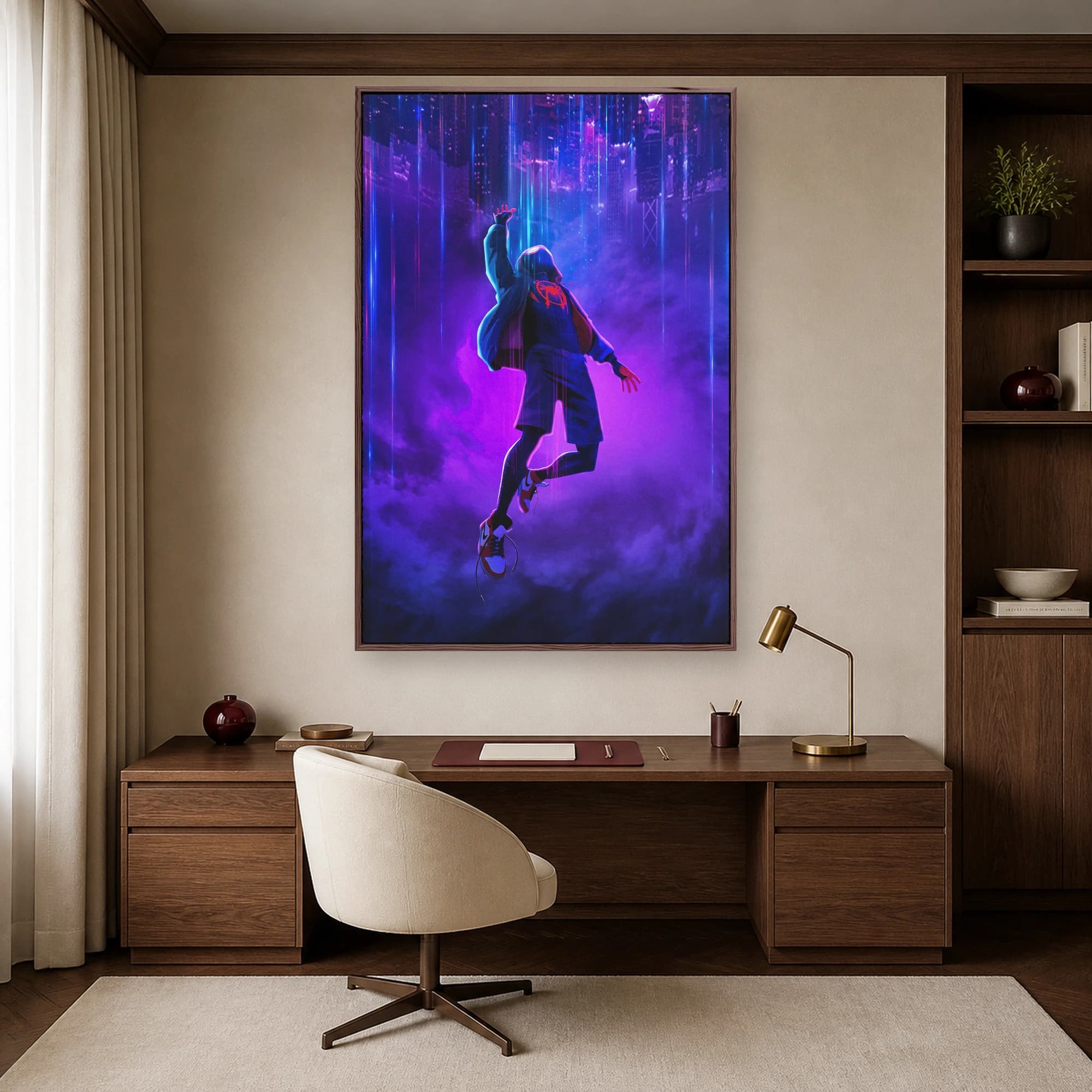 Spider-Man Multiverse Leap Neon Wall Art, view 6